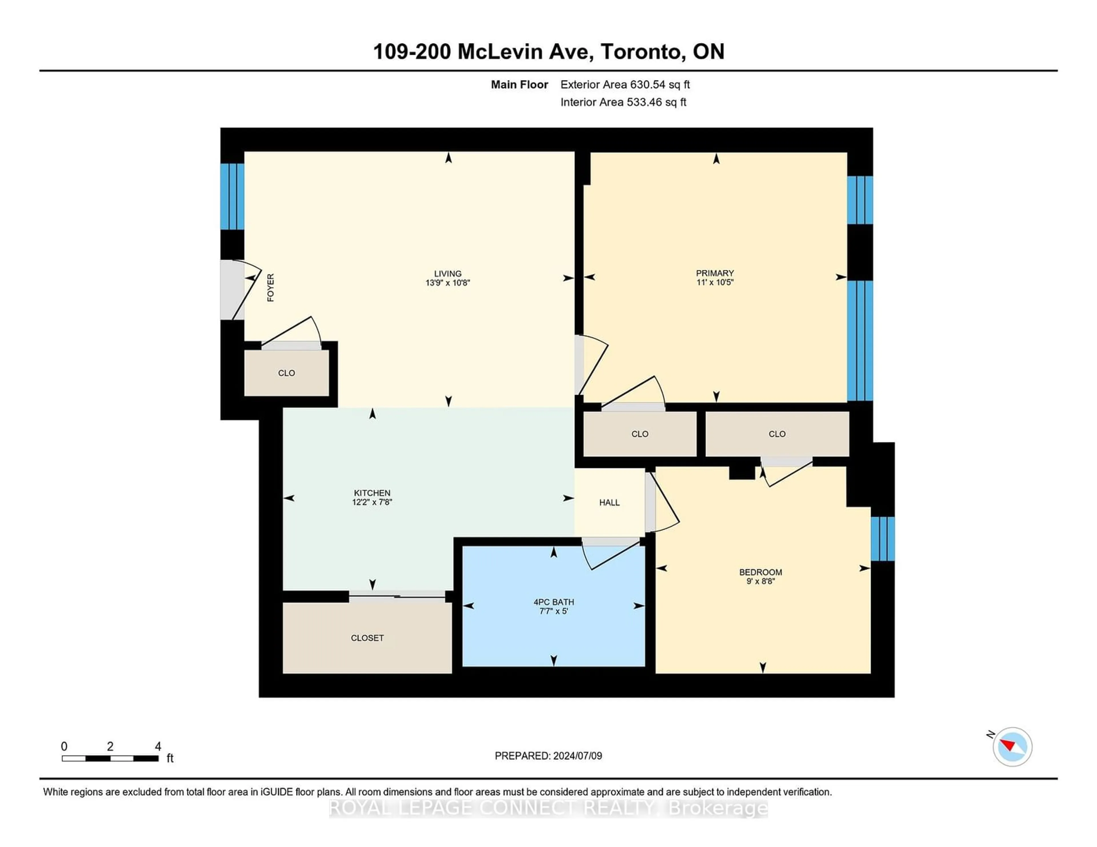 Floor plan for 200 Mclevin Ave #109, Toronto Ontario M1B 6C8