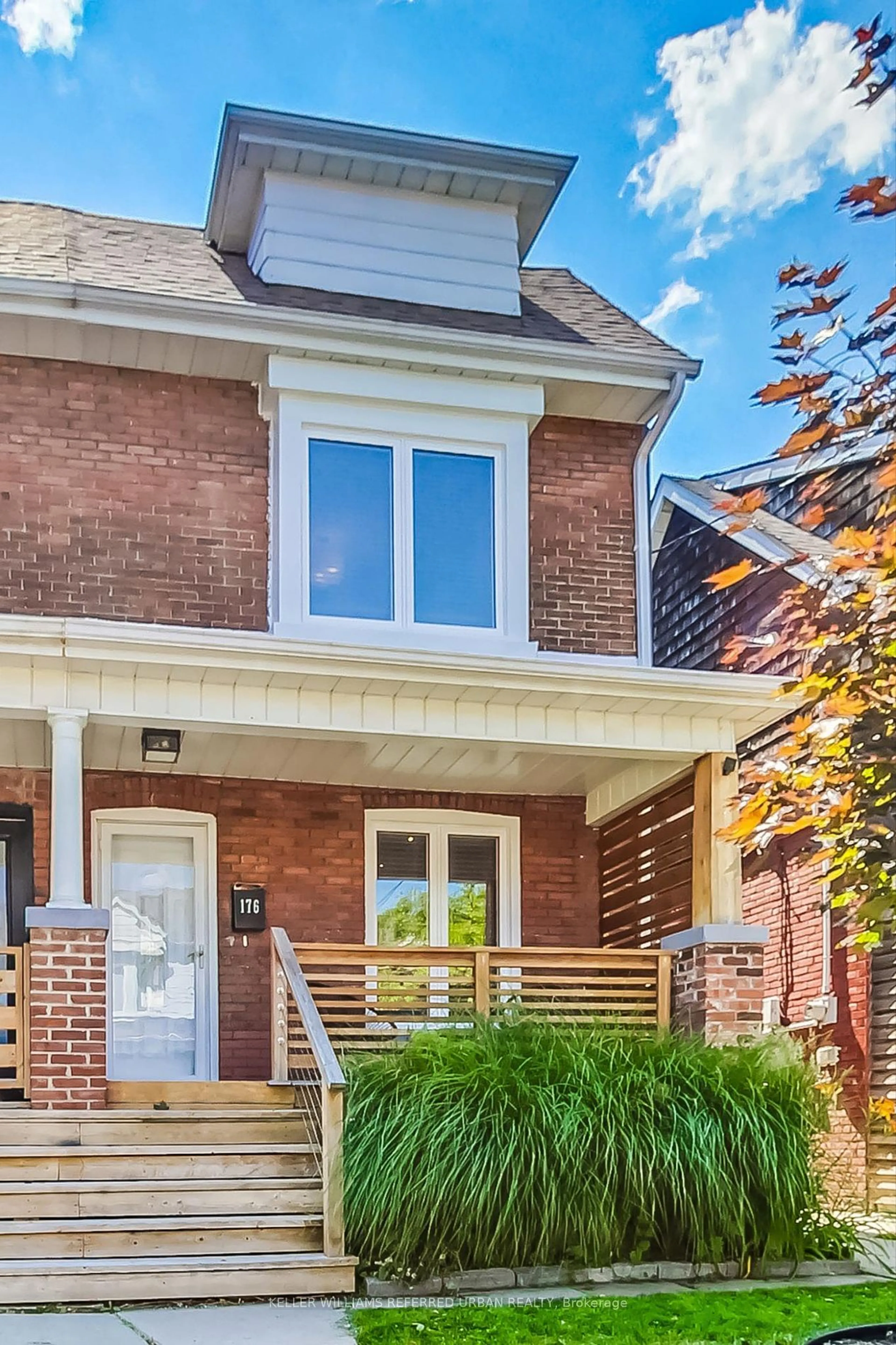 Home with brick exterior material for 176 Hastings Ave, Toronto Ontario M4L 2L3