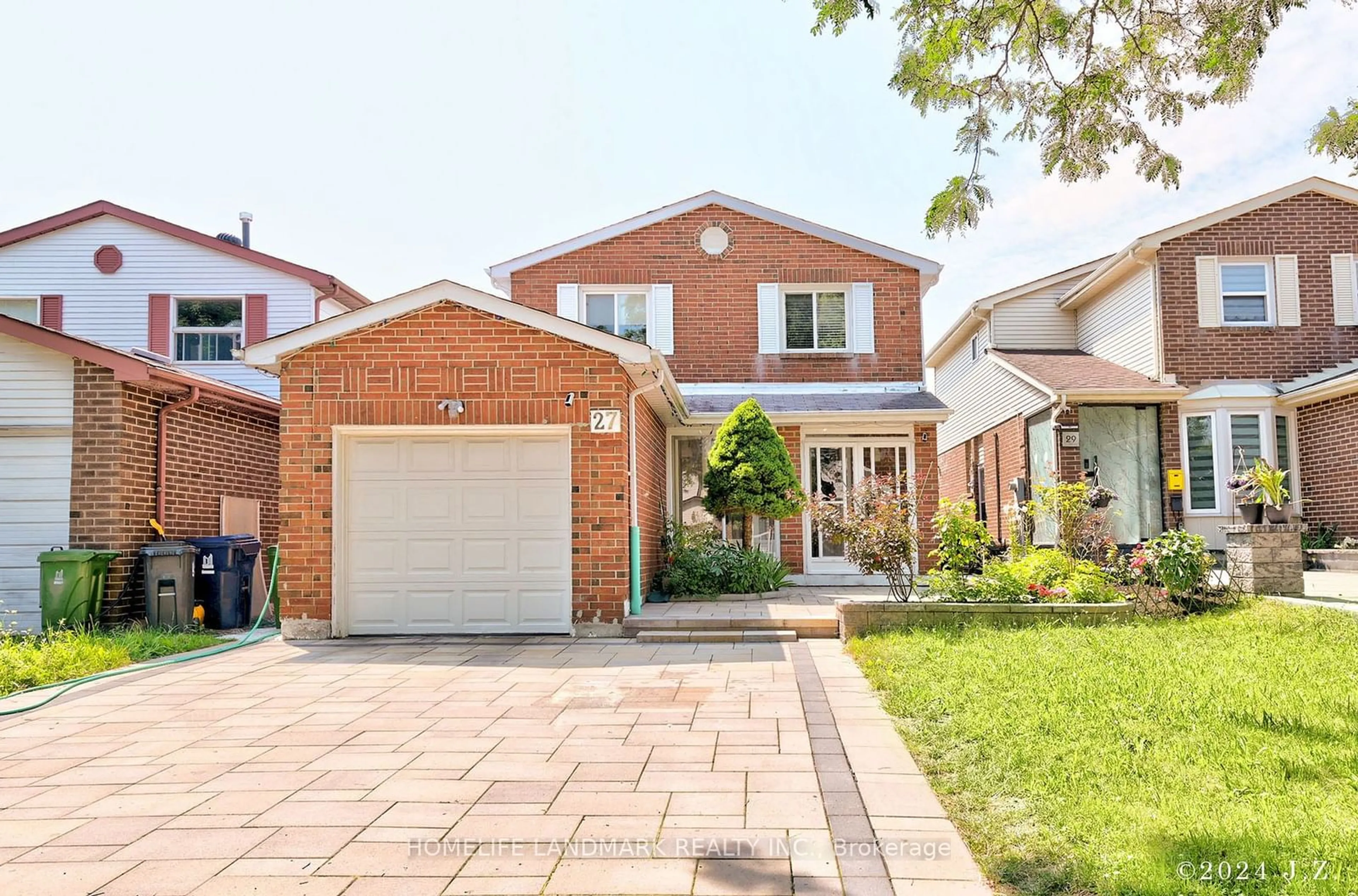 Home with brick exterior material for 27 Historic Terr, Toronto Ontario M1V 3C1
