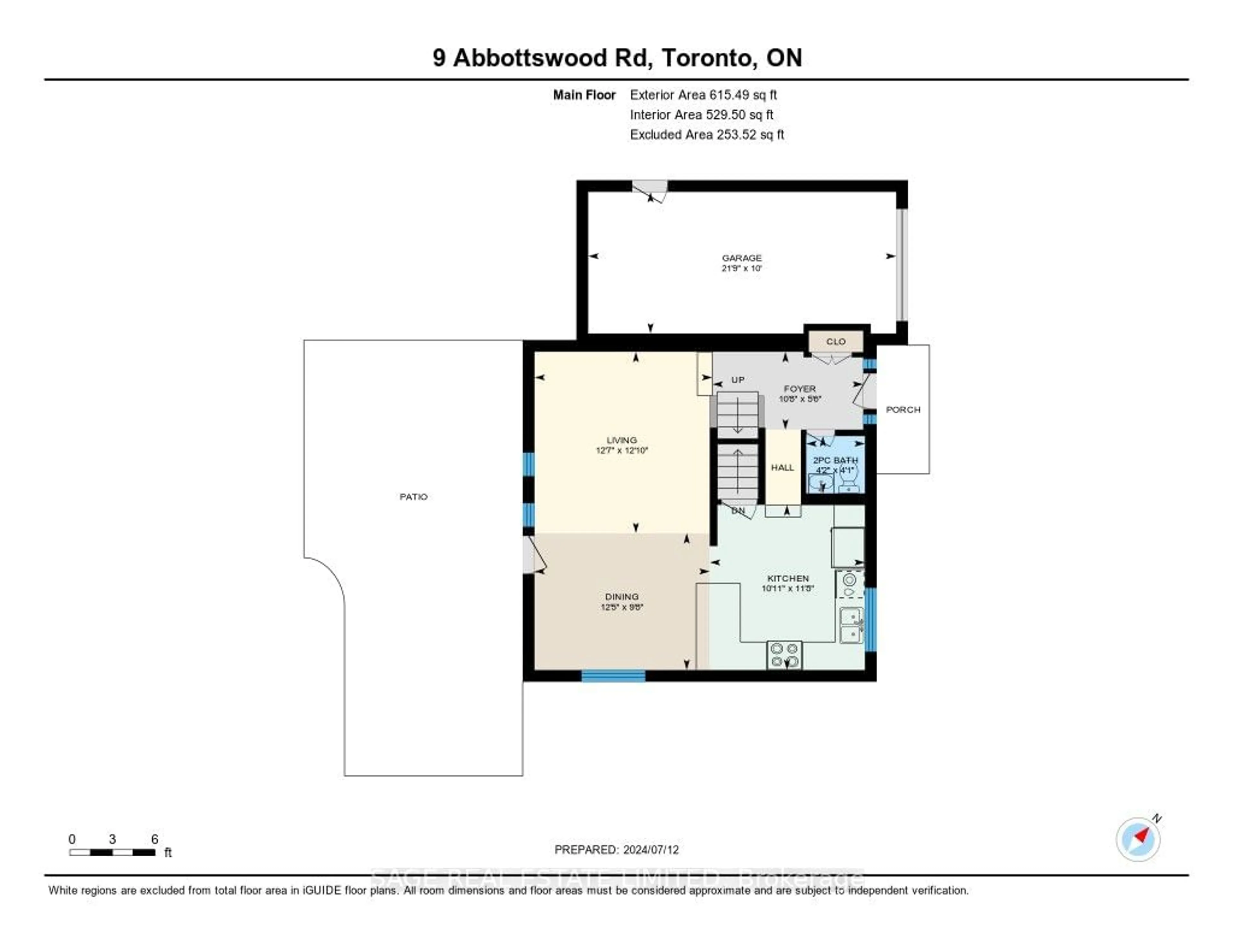 Floor plan for 9 Abbottswood Rd, Toronto Ontario M1P 3N9