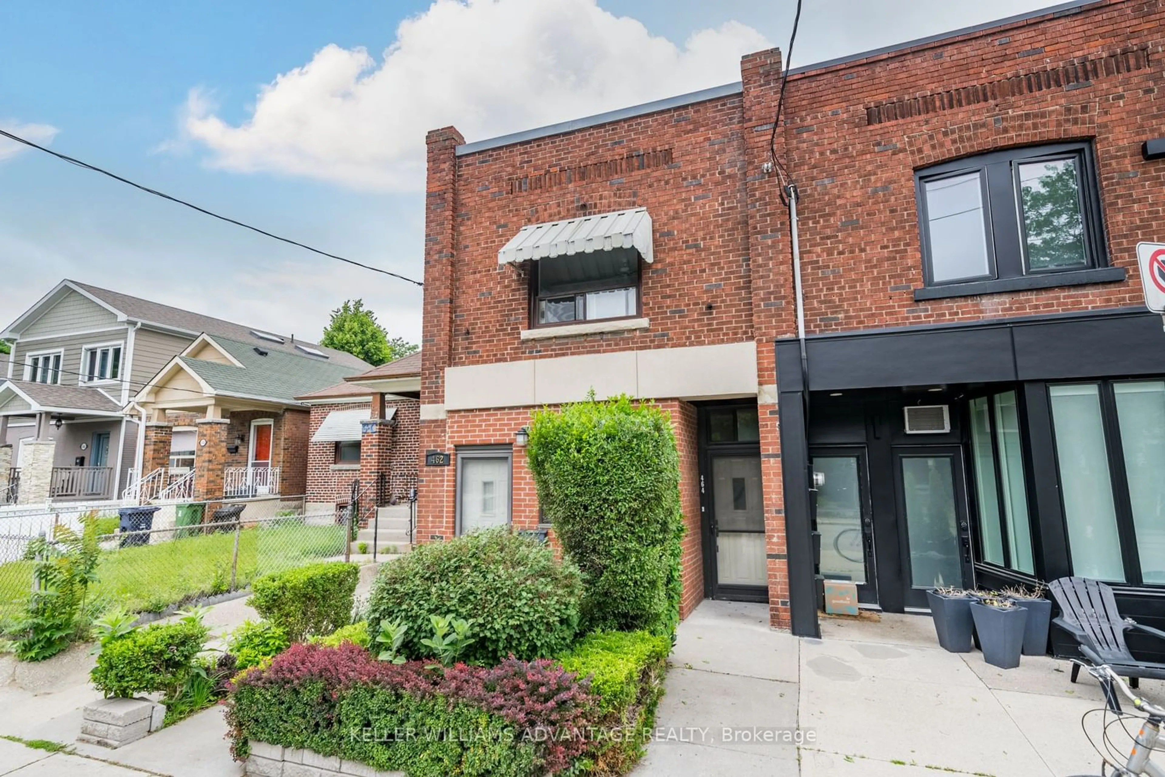 Home with brick exterior material for 462&464 Sammon Ave, Toronto Ontario M4J 2B2