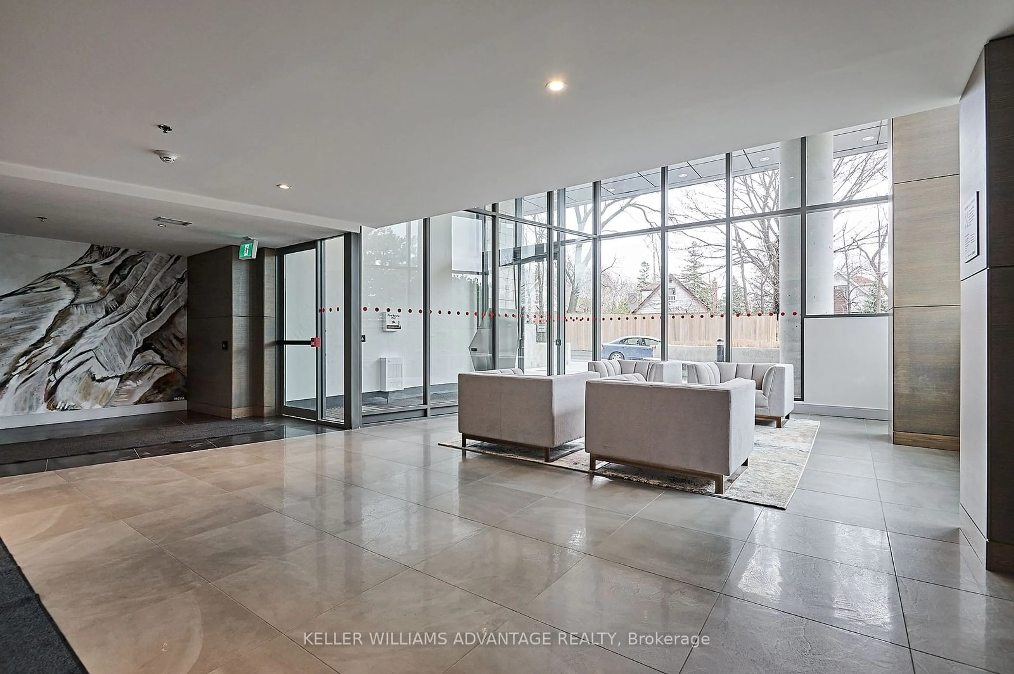 Indoor lobby, cement floor for 90 Glen Everest Rd #1011, Toronto Ontario M1N 0C3