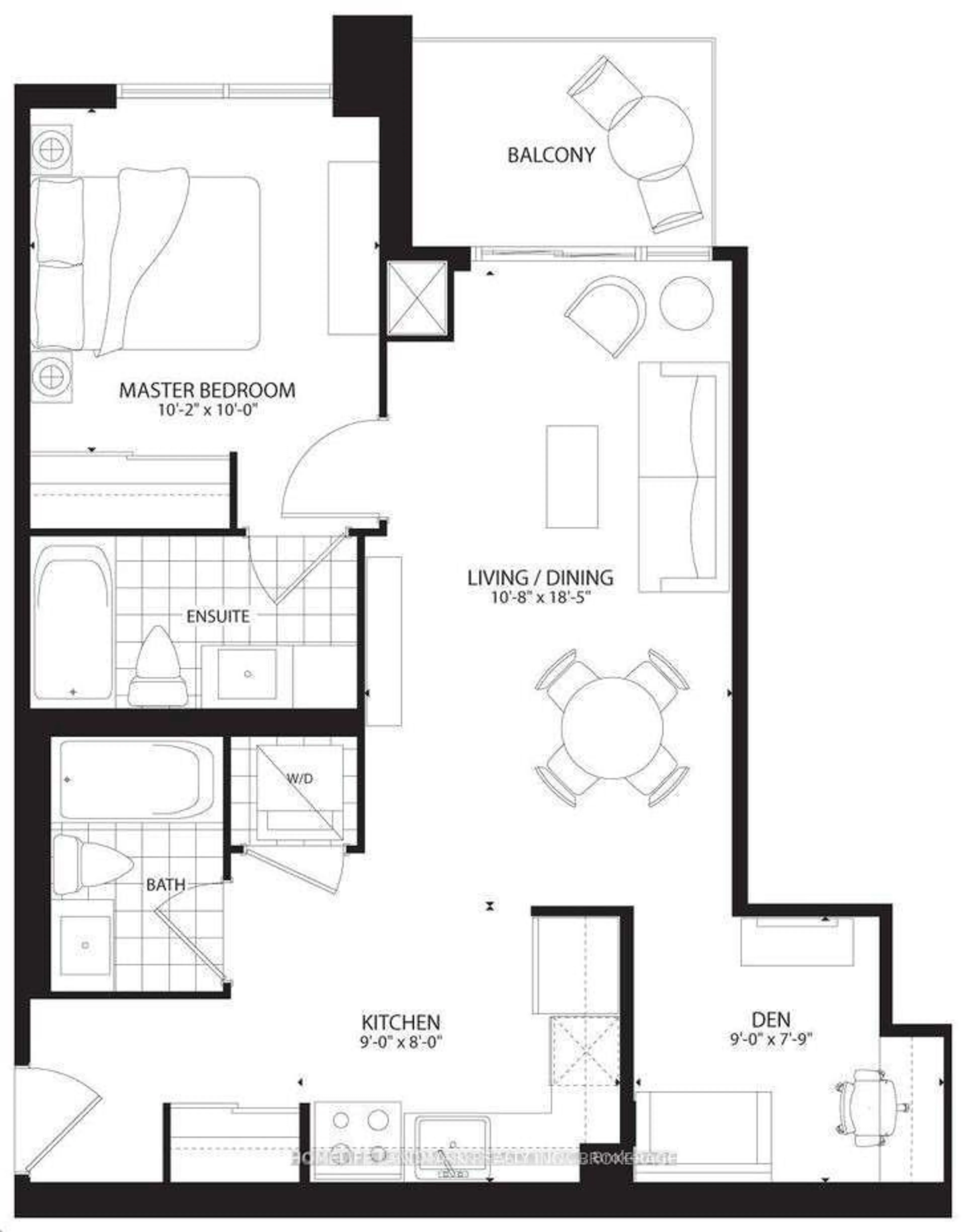 Floor plan for 30 Meadowglen Pl #2506, Toronto Ontario M1G 0A6