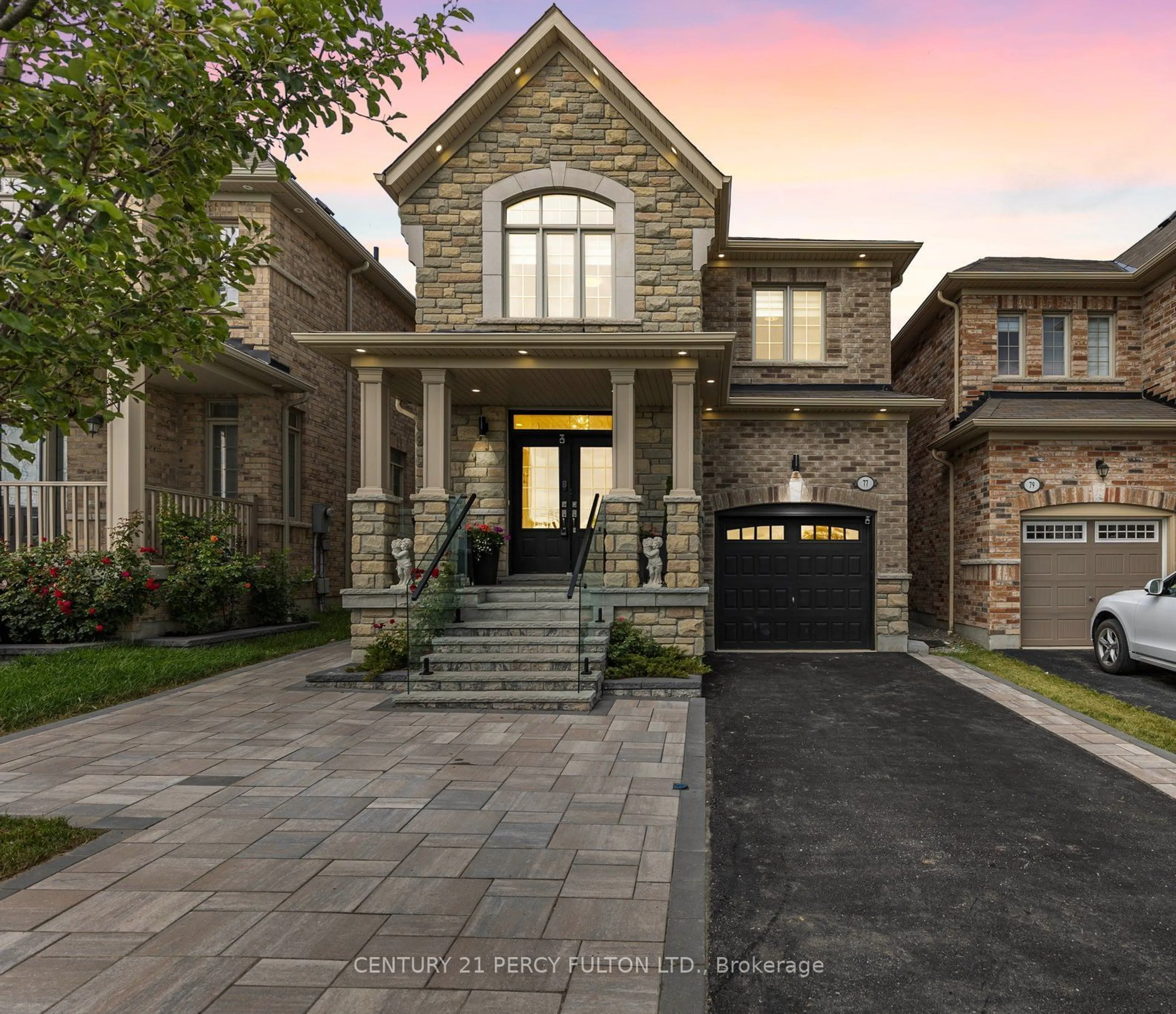 Home with brick exterior material for 77 Hurst Dr, Ajax Ontario L1T 4R2