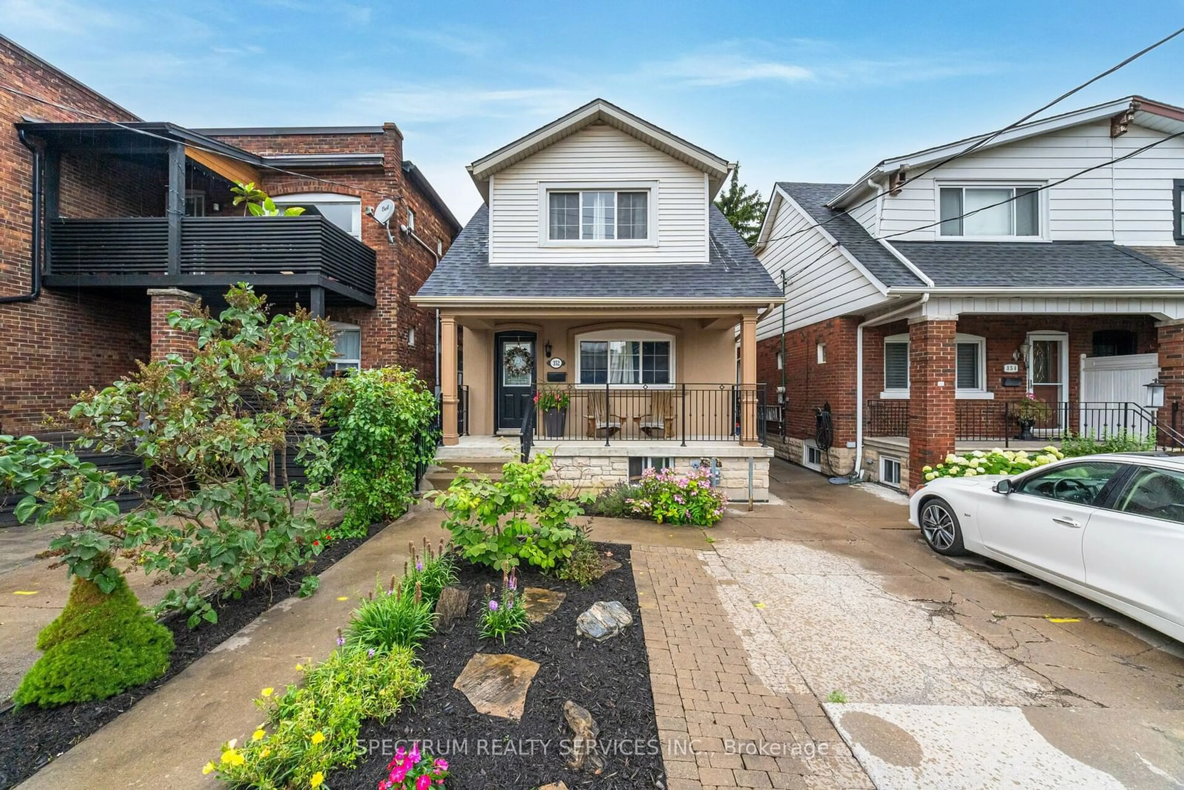 Home with brick exterior material for 352 Sammon Ave, Toronto Ontario M4J 2A5