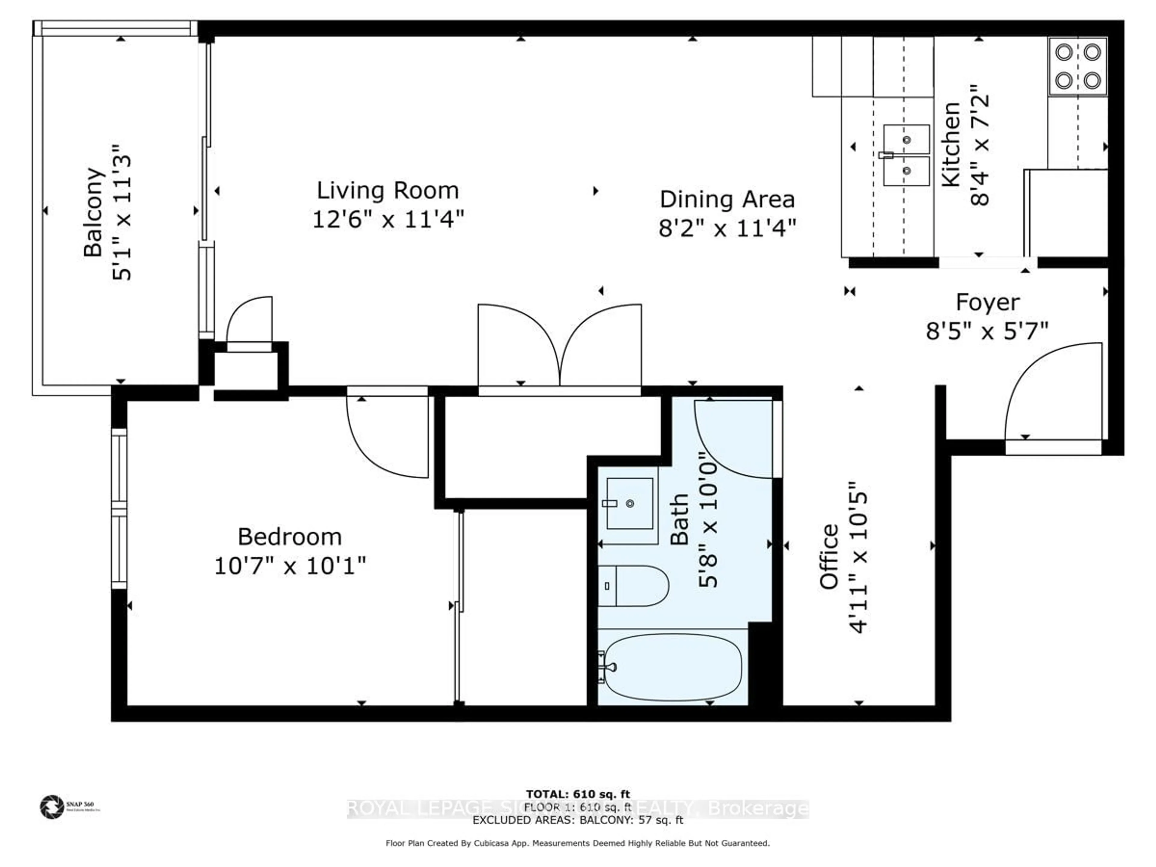 Floor plan for 50 Town Centre Crt #2111, Toronto Ontario M1P 0A9