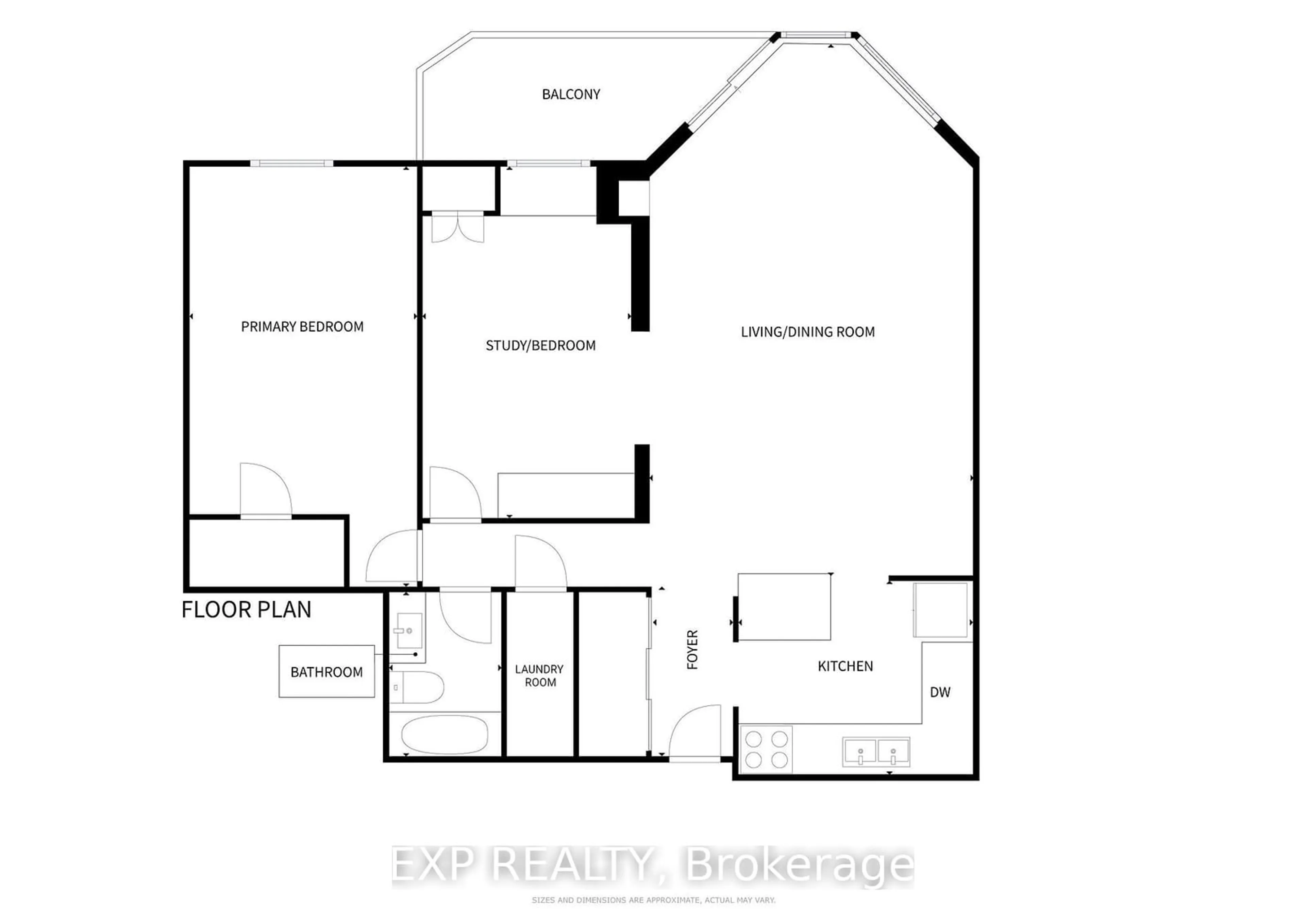 Floor plan for 10 Dean Park Rd #718, Toronto Ontario M1B 3G8