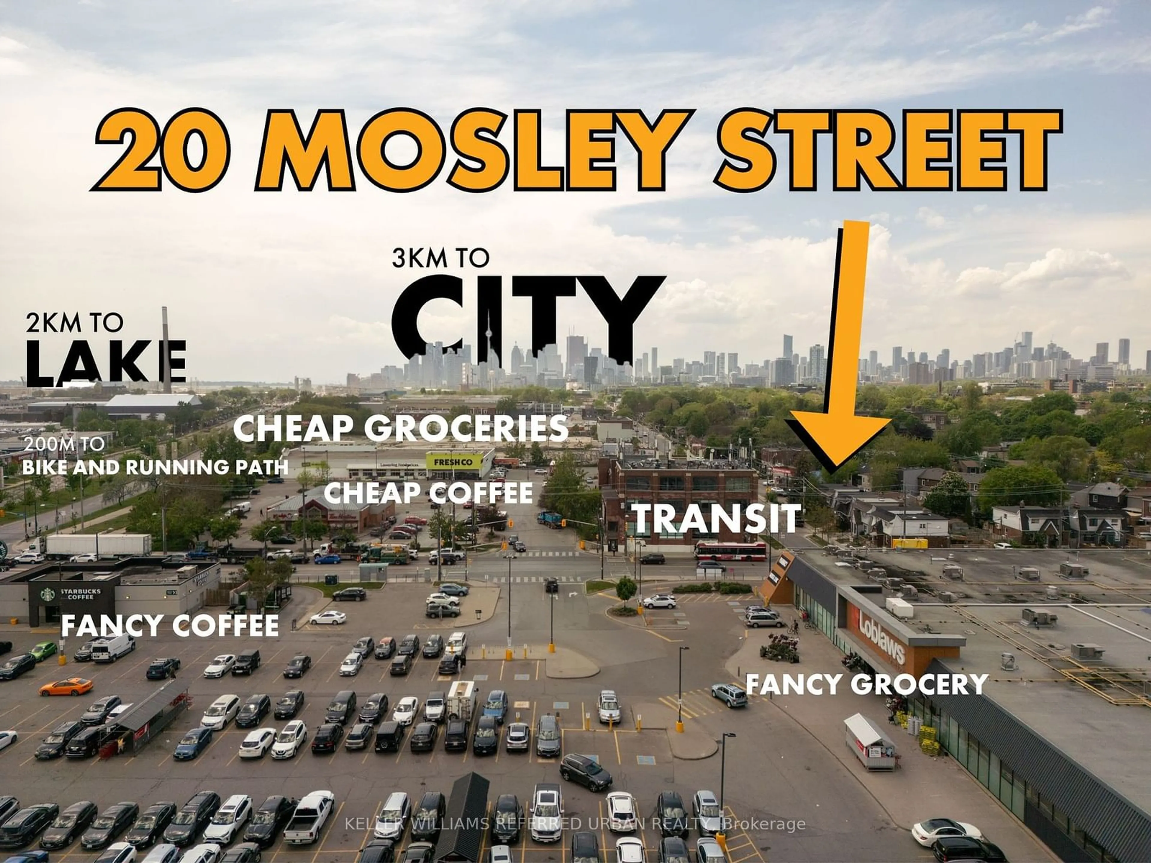 Street view for 20 Mosley St, Toronto Ontario M4M 1G2