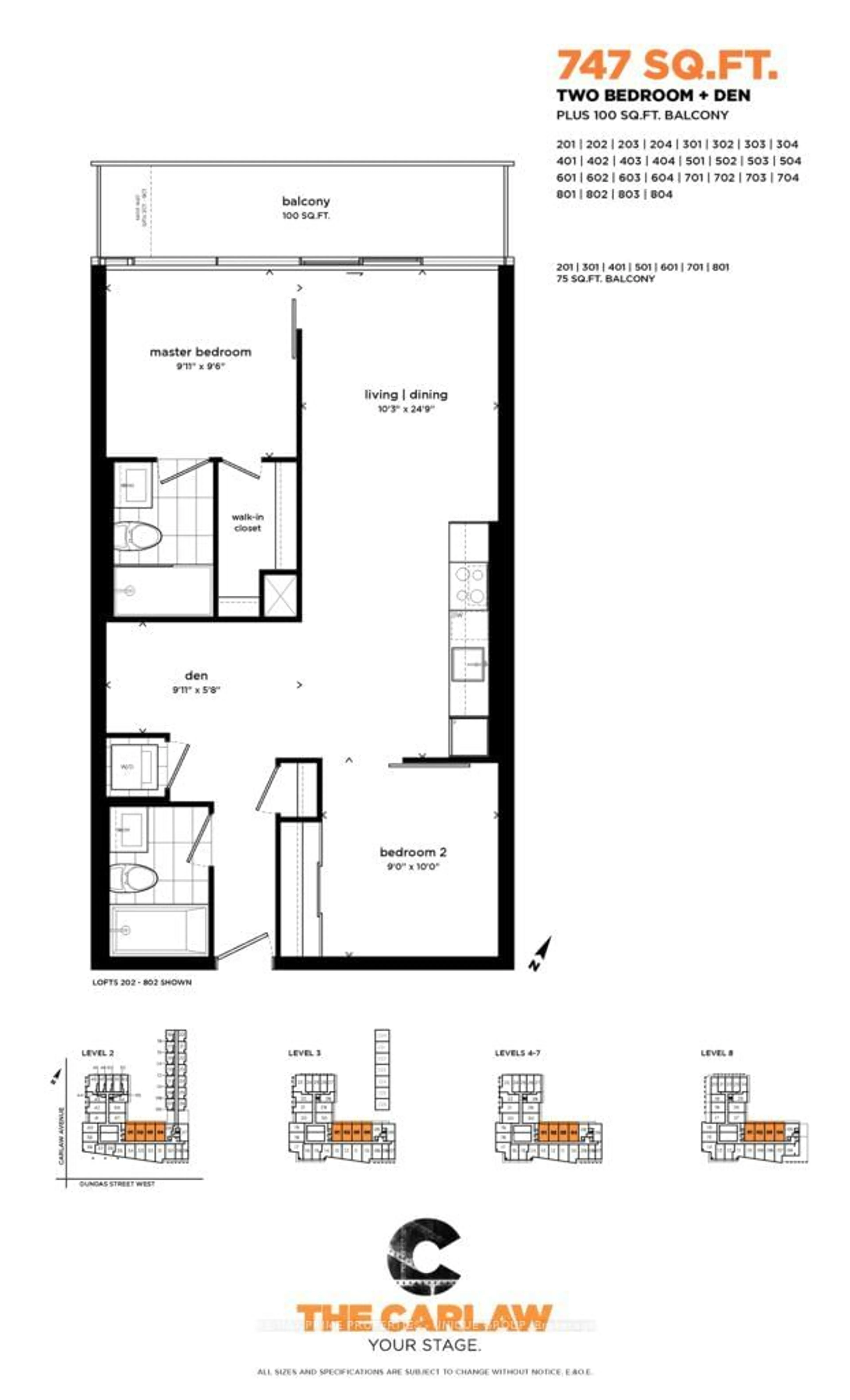 Floor plan for 1190 Dundas St #202, Toronto Ontario M4M 0C5