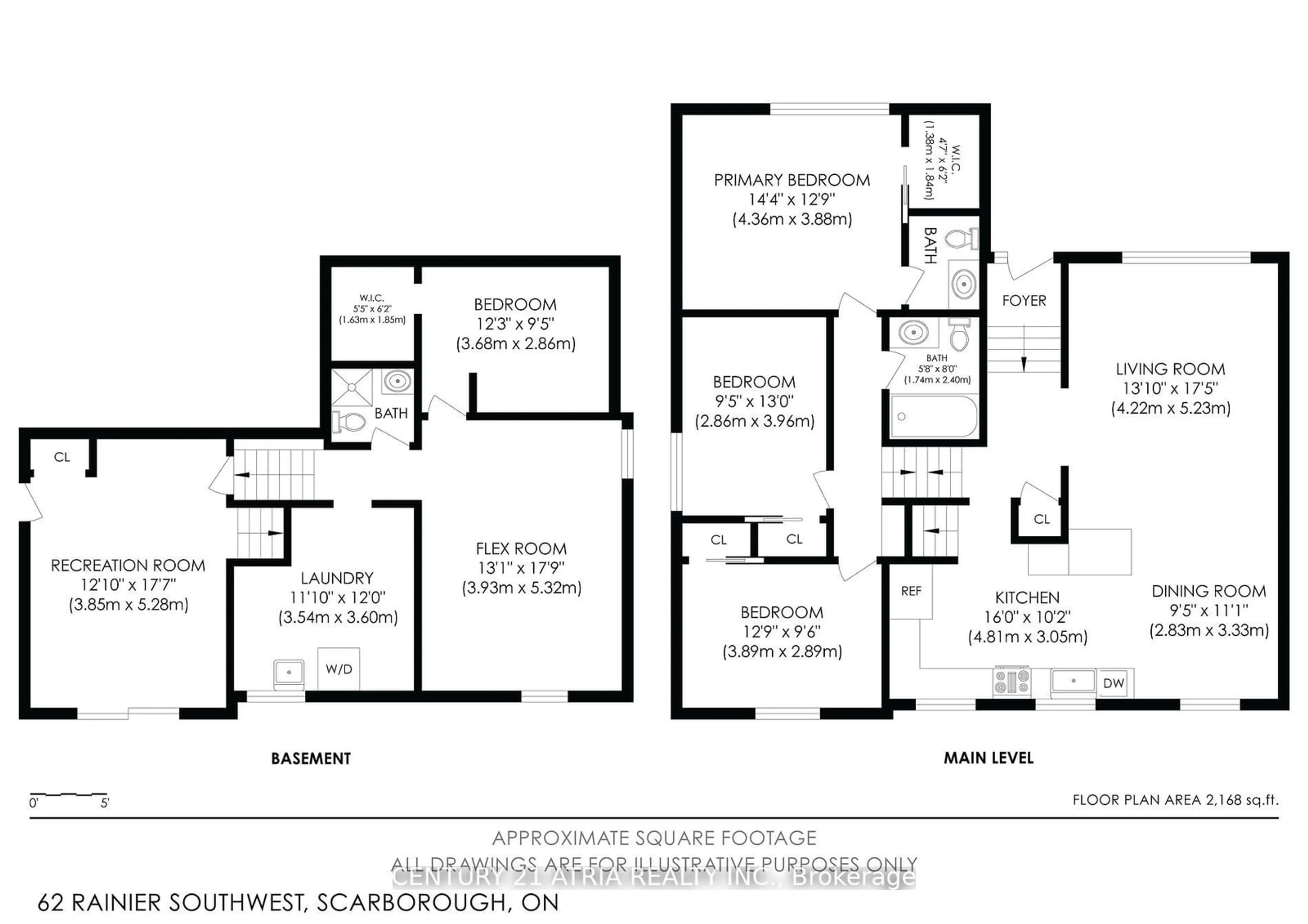 Floor plan for 62 Rainier Sq, Toronto Ontario M1T 2Z9