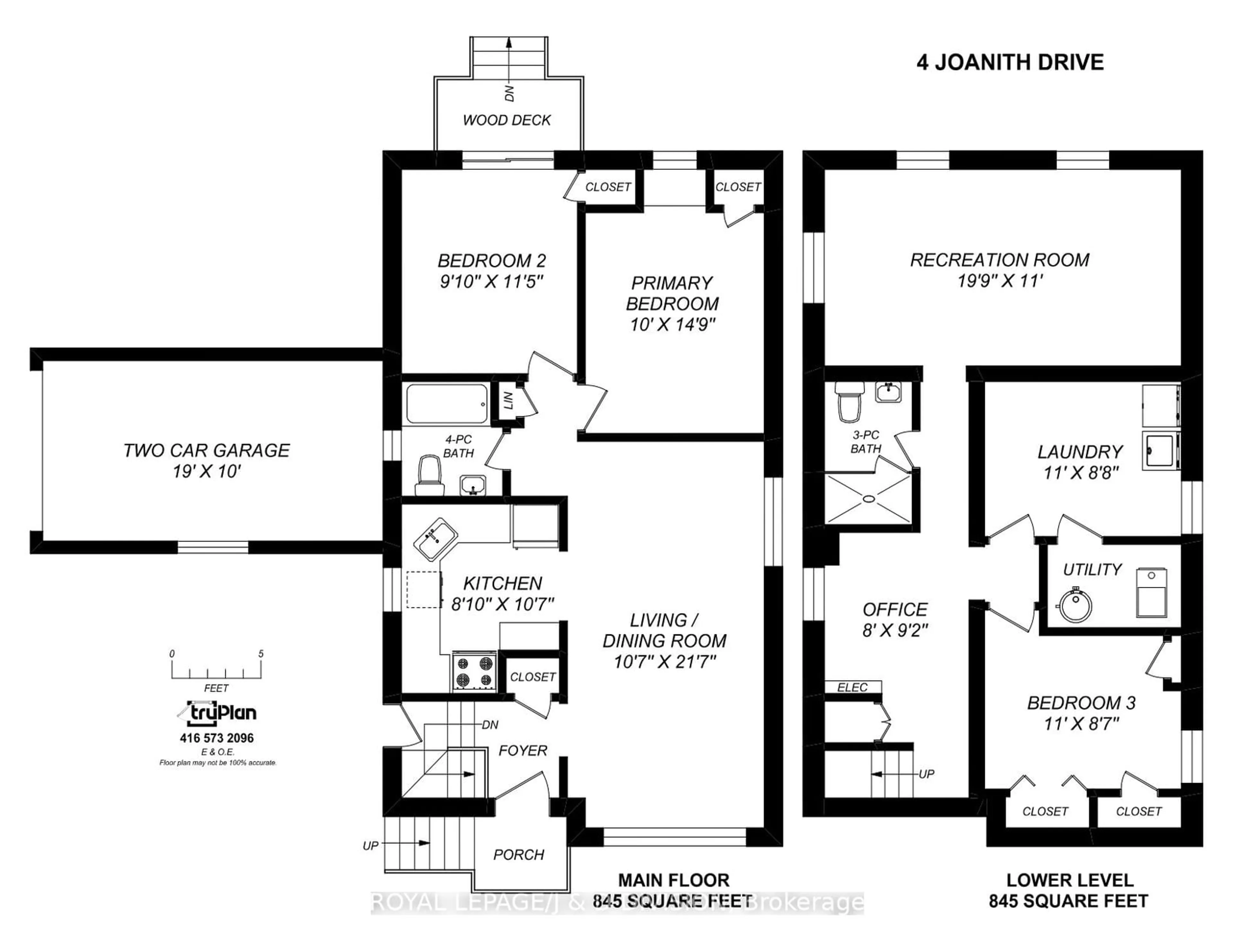 Floor plan for 4 Joanith Dr, Toronto Ontario M4B 1S7