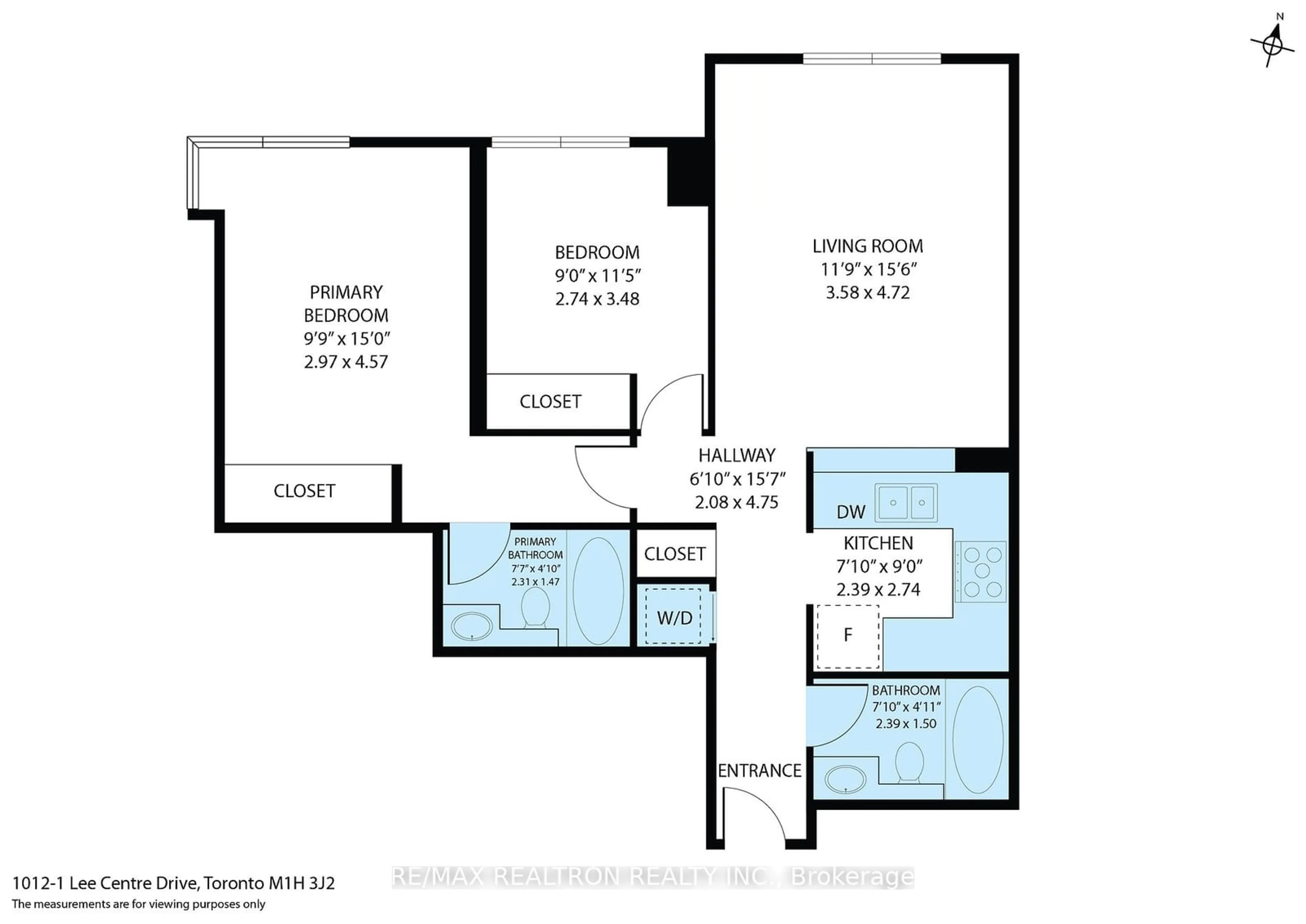 Floor plan for 1 Lee Centre Dr #1012, Toronto Ontario M1H 3J2