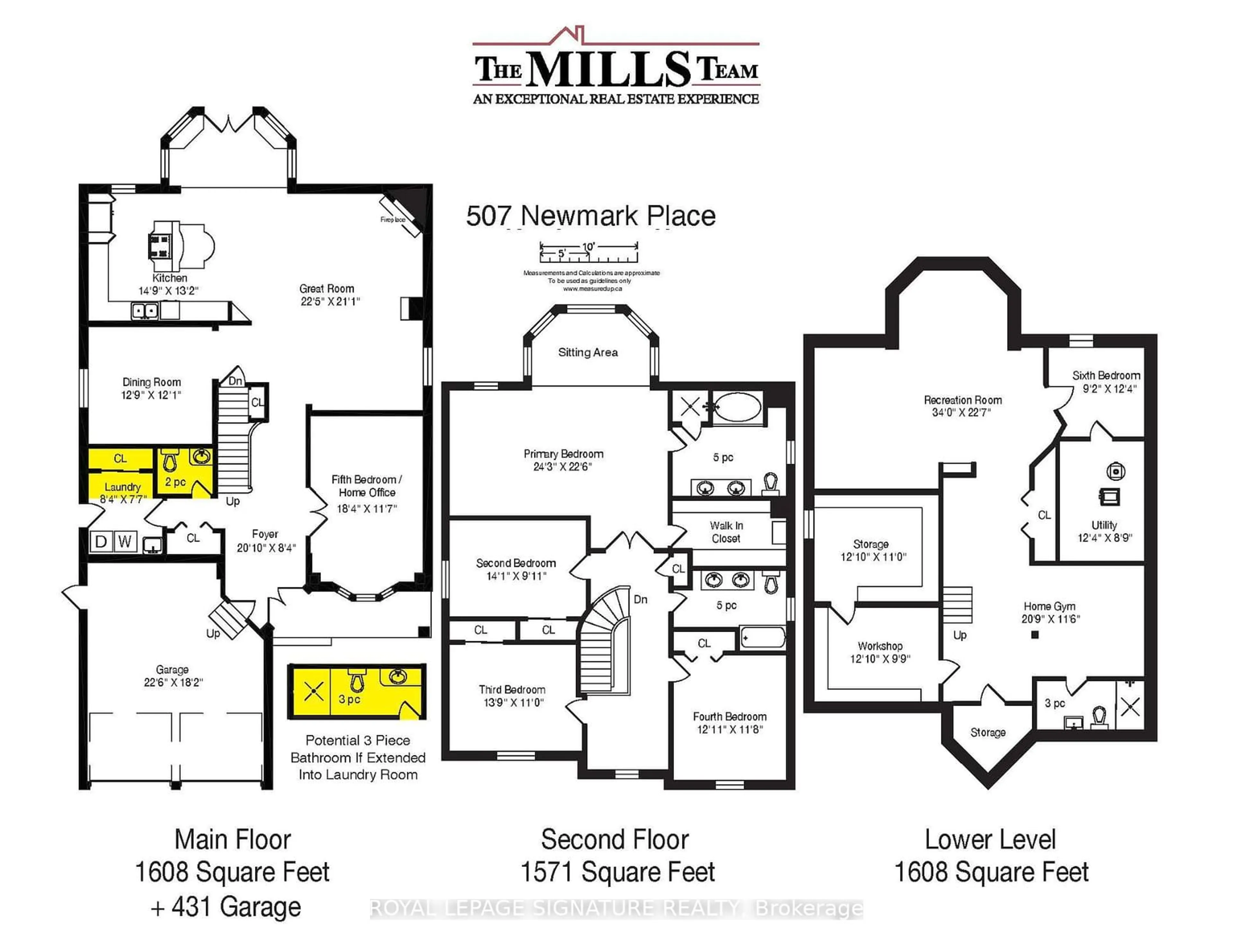 Floor plan for 507 Newmark Pl, Pickering Ontario L1V 4R4