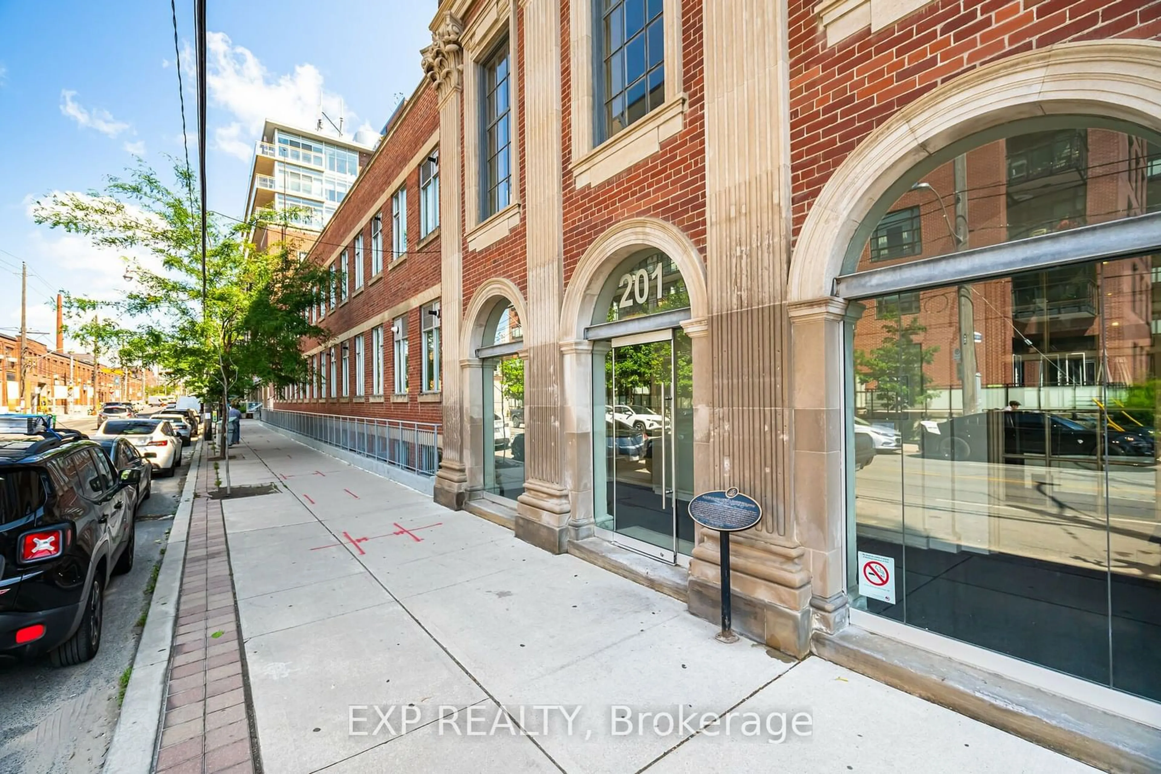 Street view for 201 Carlaw Ave #230, Toronto Ontario M4M 2S3