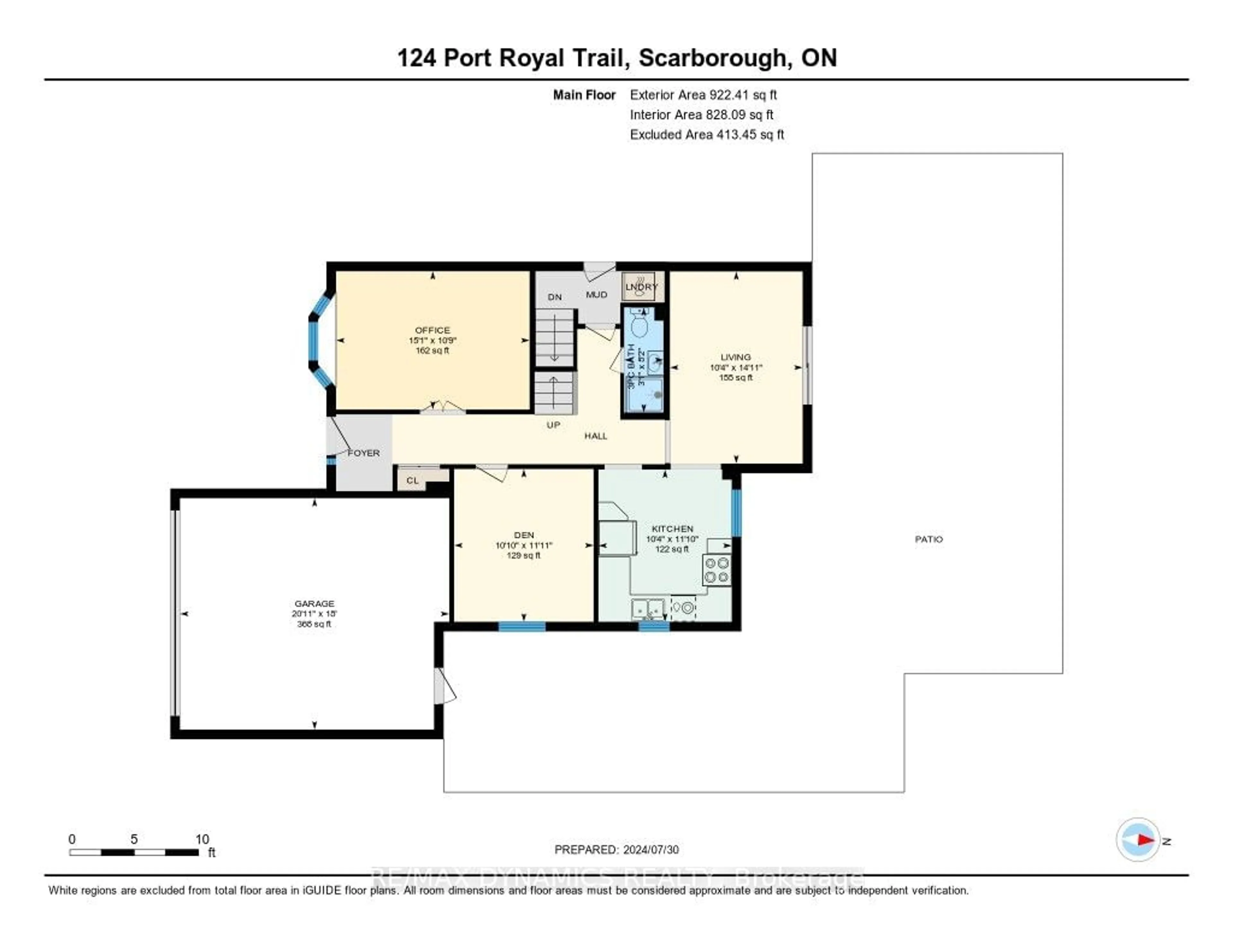 Floor plan for 124 Port Royal Tr, Toronto Ontario M1V 2G9