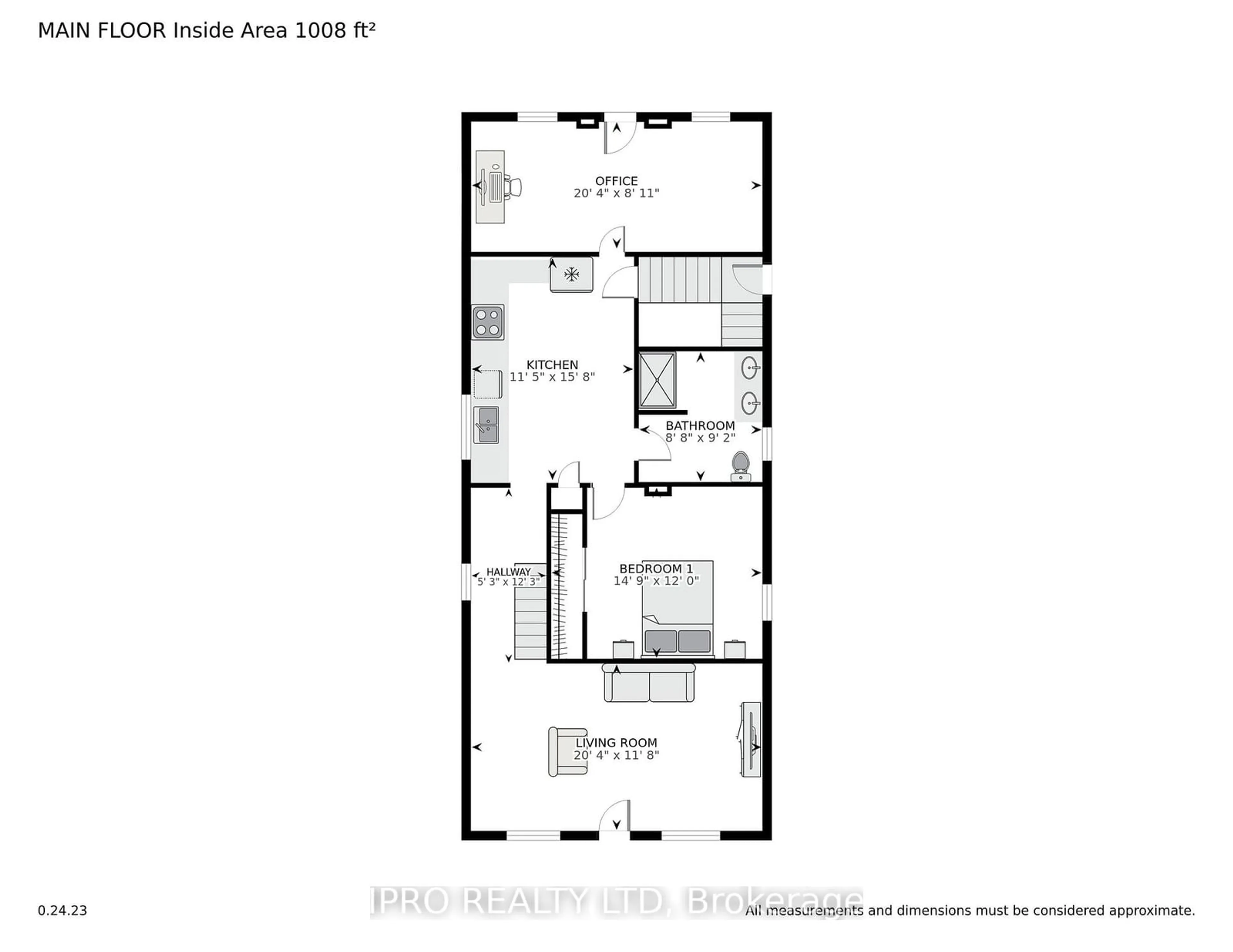 Floor plan for 245 Burk St, Oshawa Ontario L1J 4C2