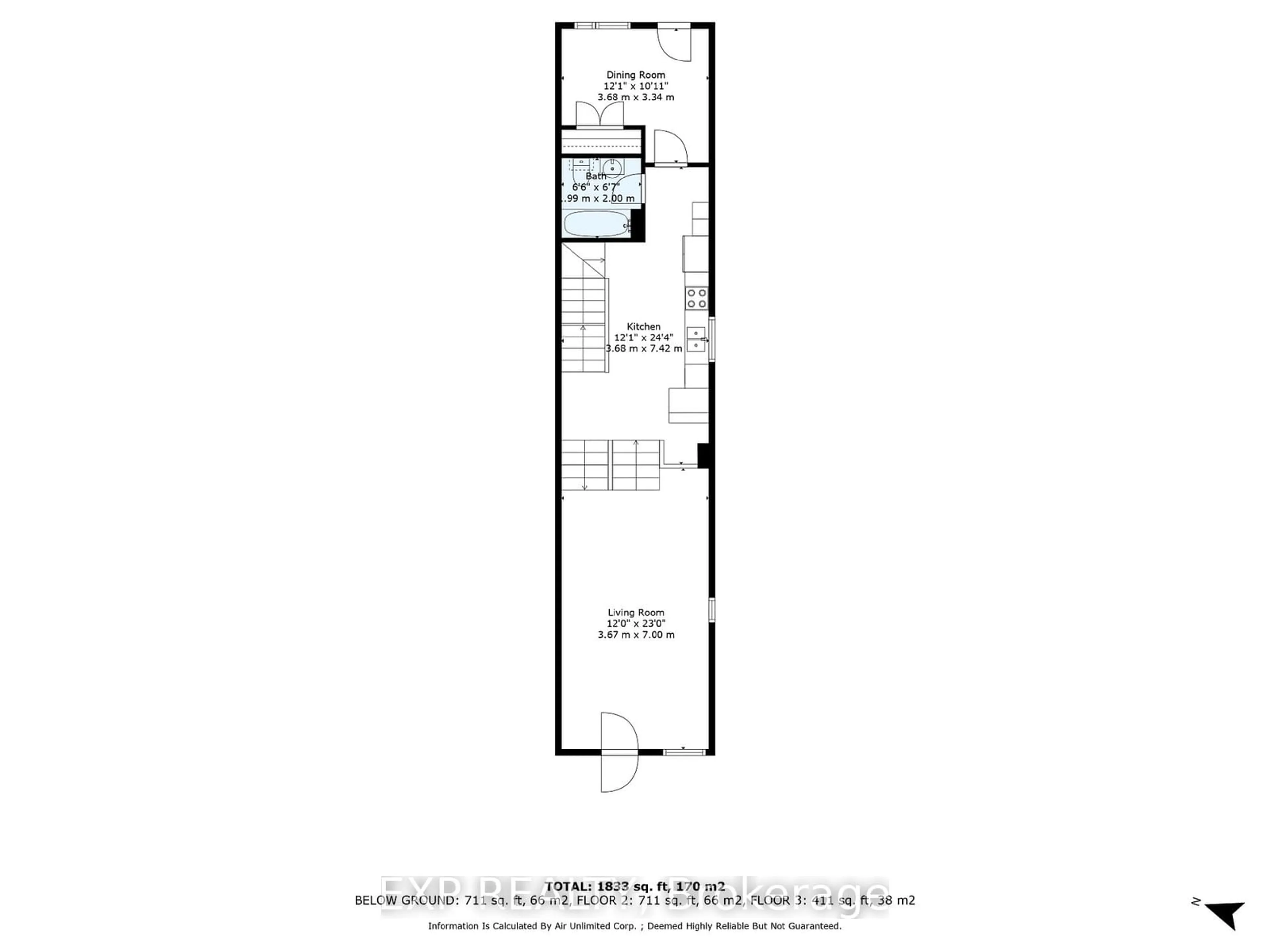 Floor plan for 169 King Edward Ave, Toronto Ontario M4C 5J7