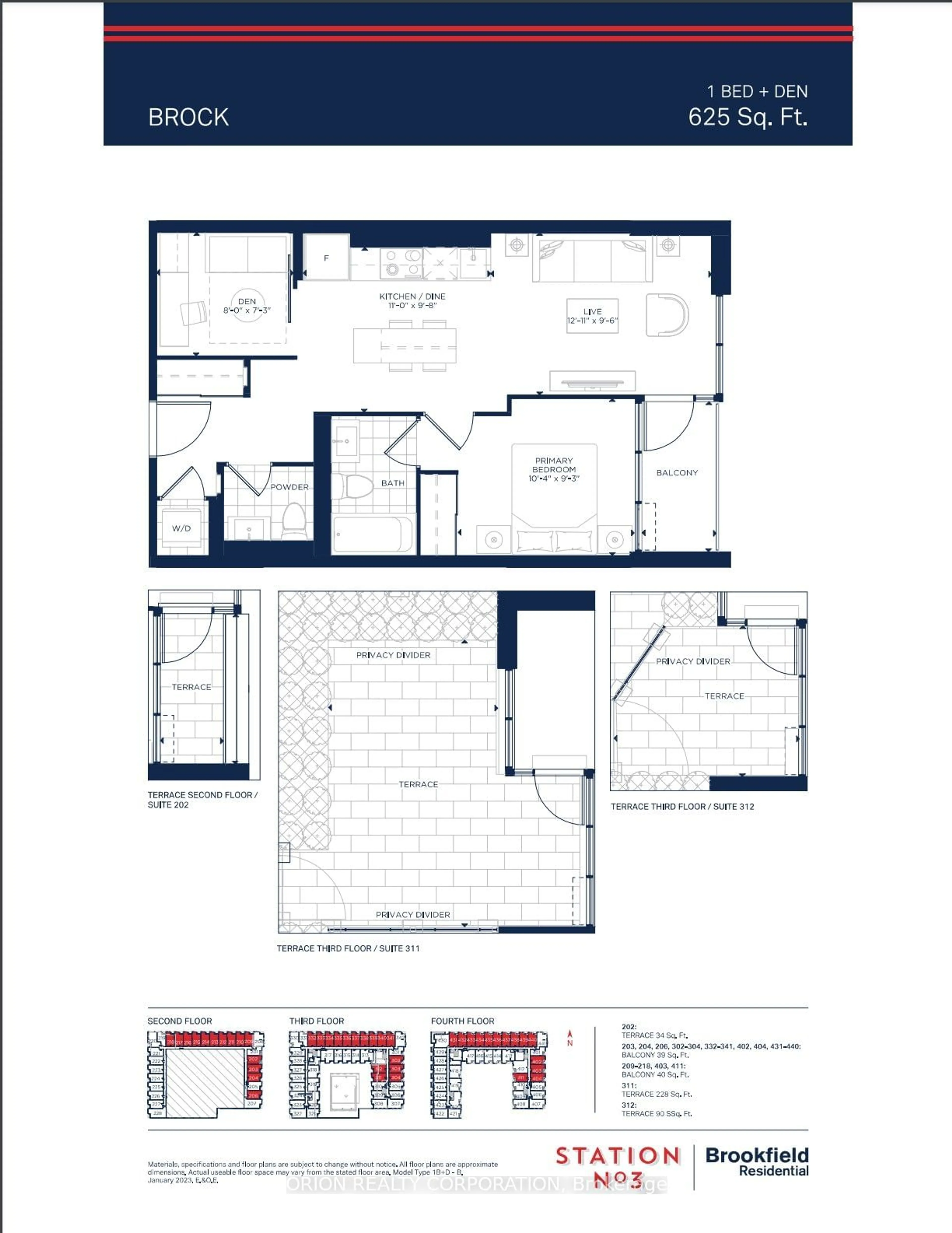 Floor plan for 201 Brock St #212, Whitby Ontario L1N 4K2