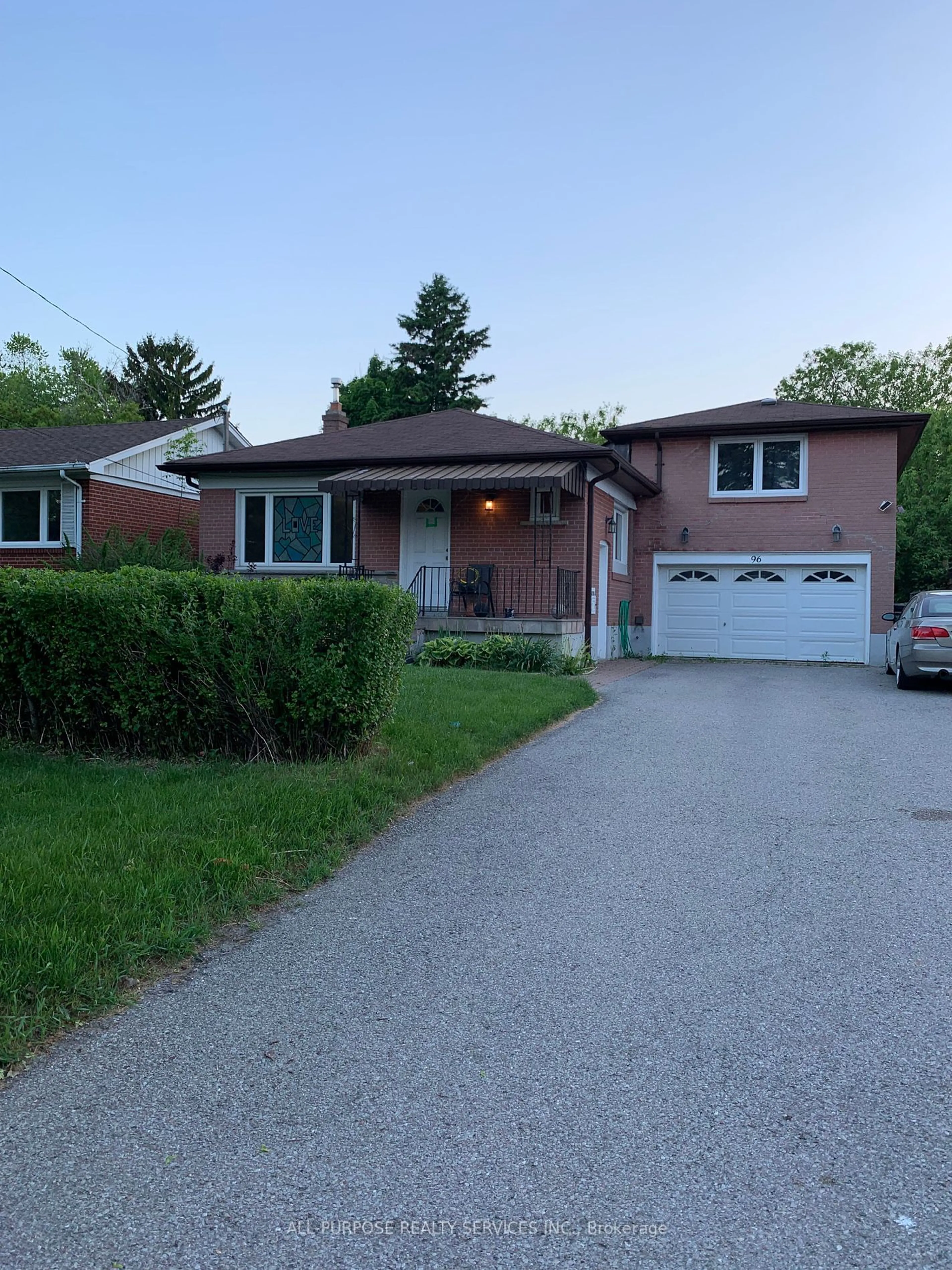 Frontside or backside of a home, the street view for 96 Kitchener Rd, Toronto Ontario M1E 2X7