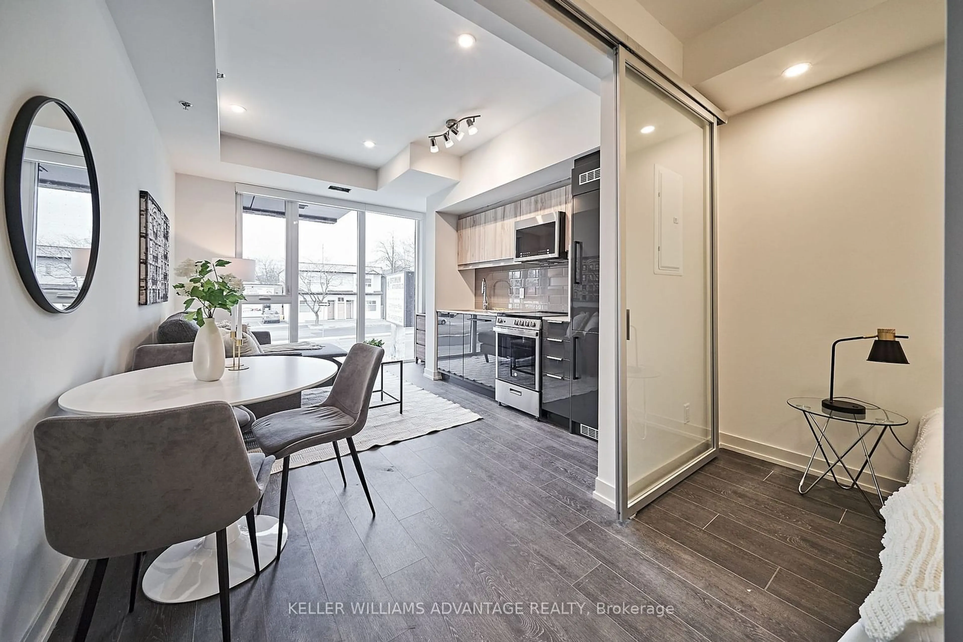 Open concept kitchen for 2213 Kingston Rd #105, Toronto Ontario M1N 1T7