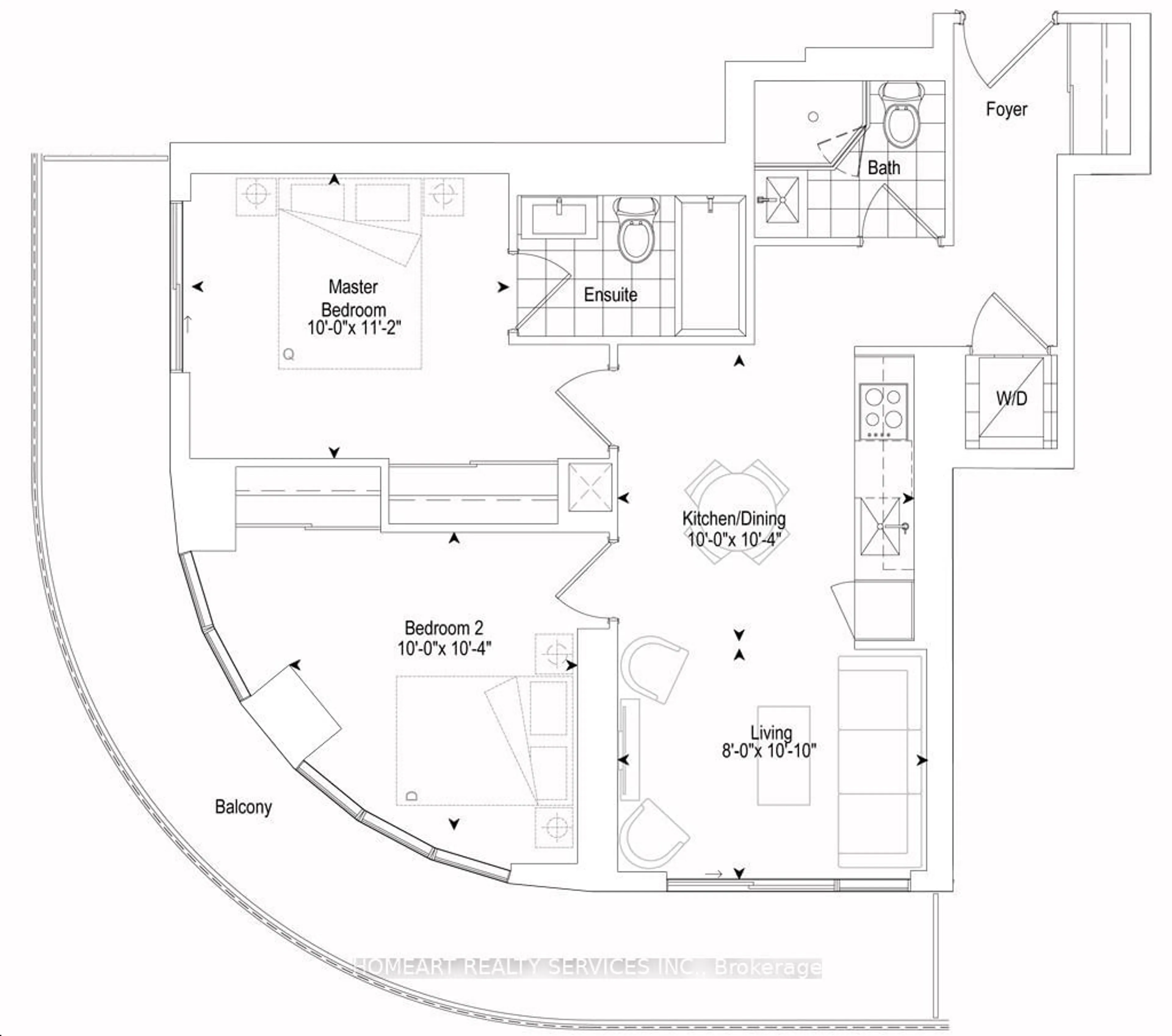 Floor plan for 2033 Kennedy Rd #2211, Toronto Ontario M1T 3G2