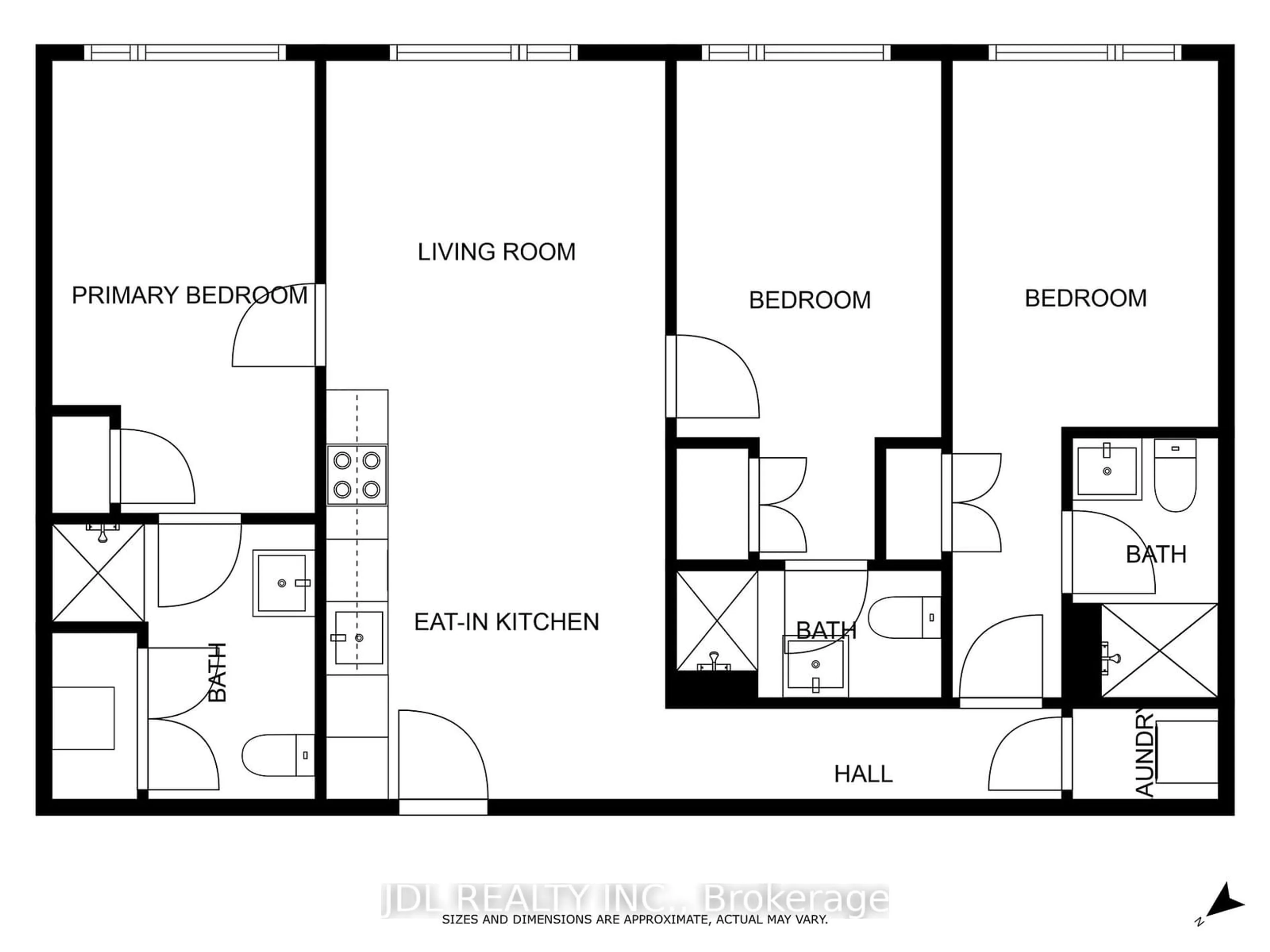 Floor plan for 1800 Simcoe St #217, Oshawa Ontario L1G 0C2