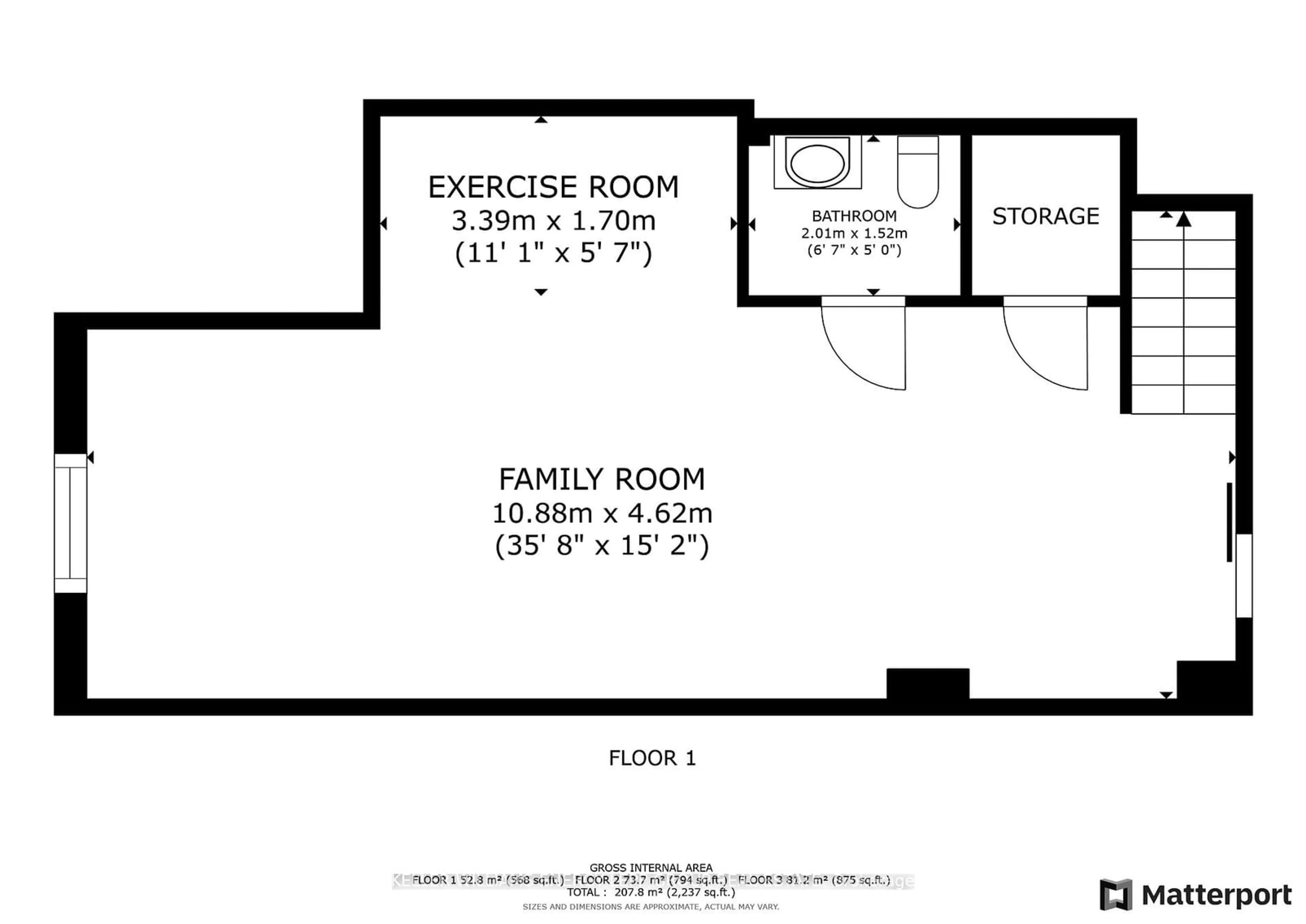 Floor plan for 40 Summerside Ave, Whitby Ontario L1R 0K1