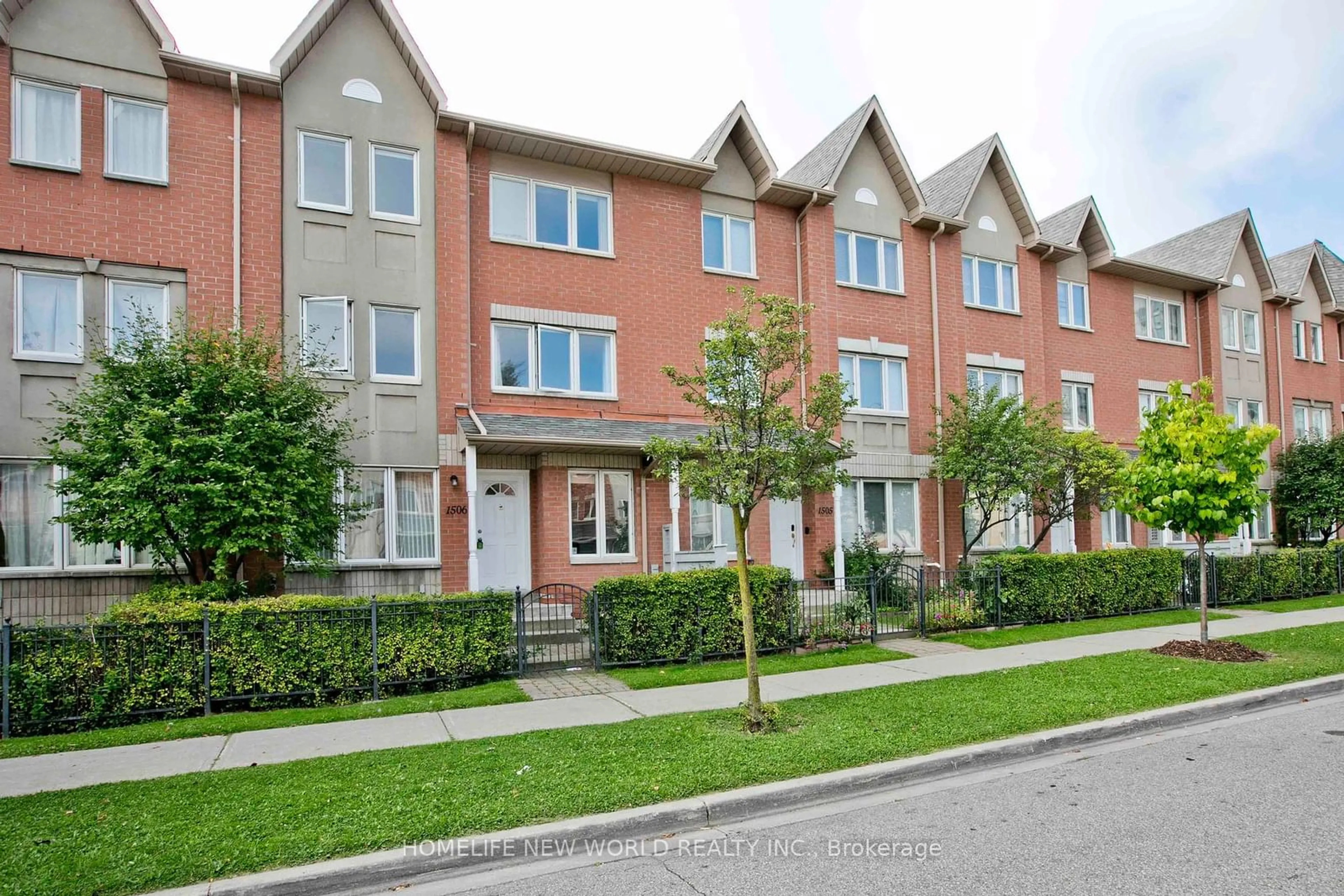 A pic from exterior of the house or condo, the street view for 29 Rosebank Dr #1506, Toronto Ontario M1B 5Y7