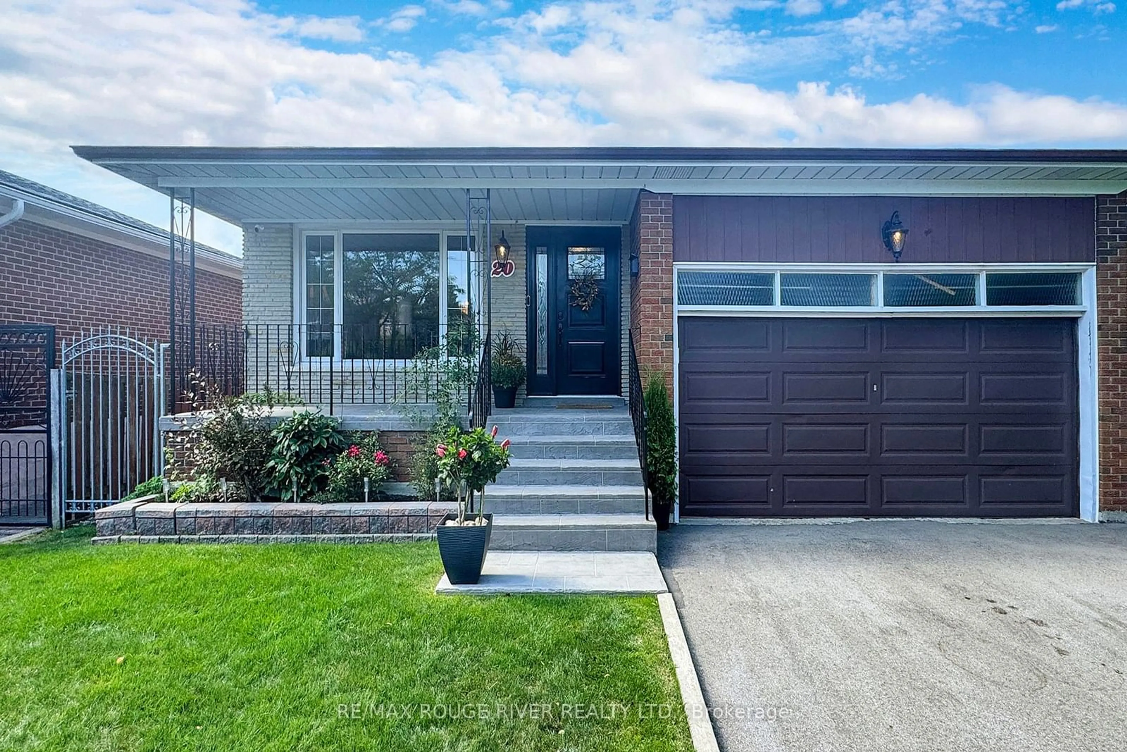 Home with brick exterior material for 20 Greendowns Dr, Toronto Ontario M1M 2G7