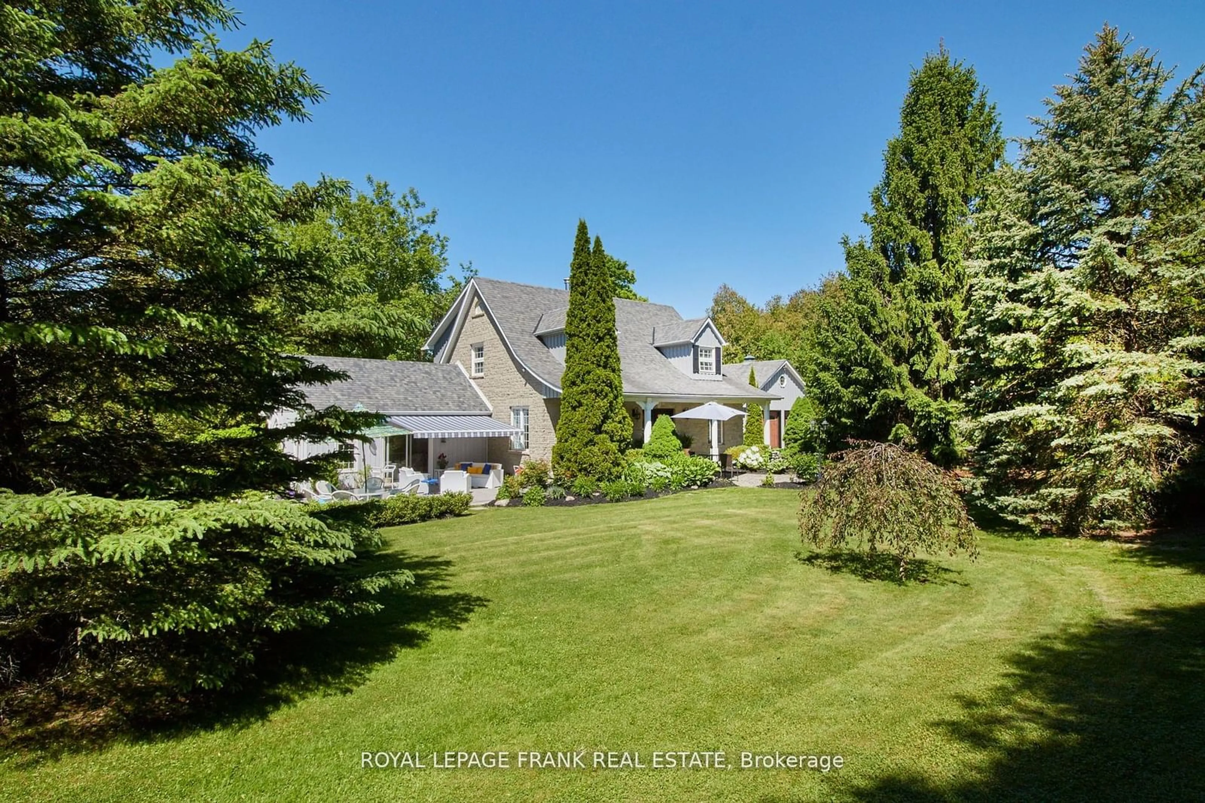 Frontside or backside of a home, the fenced backyard for 8298 Grasshopper Park Rd, Clarington Ontario L1C 6A9