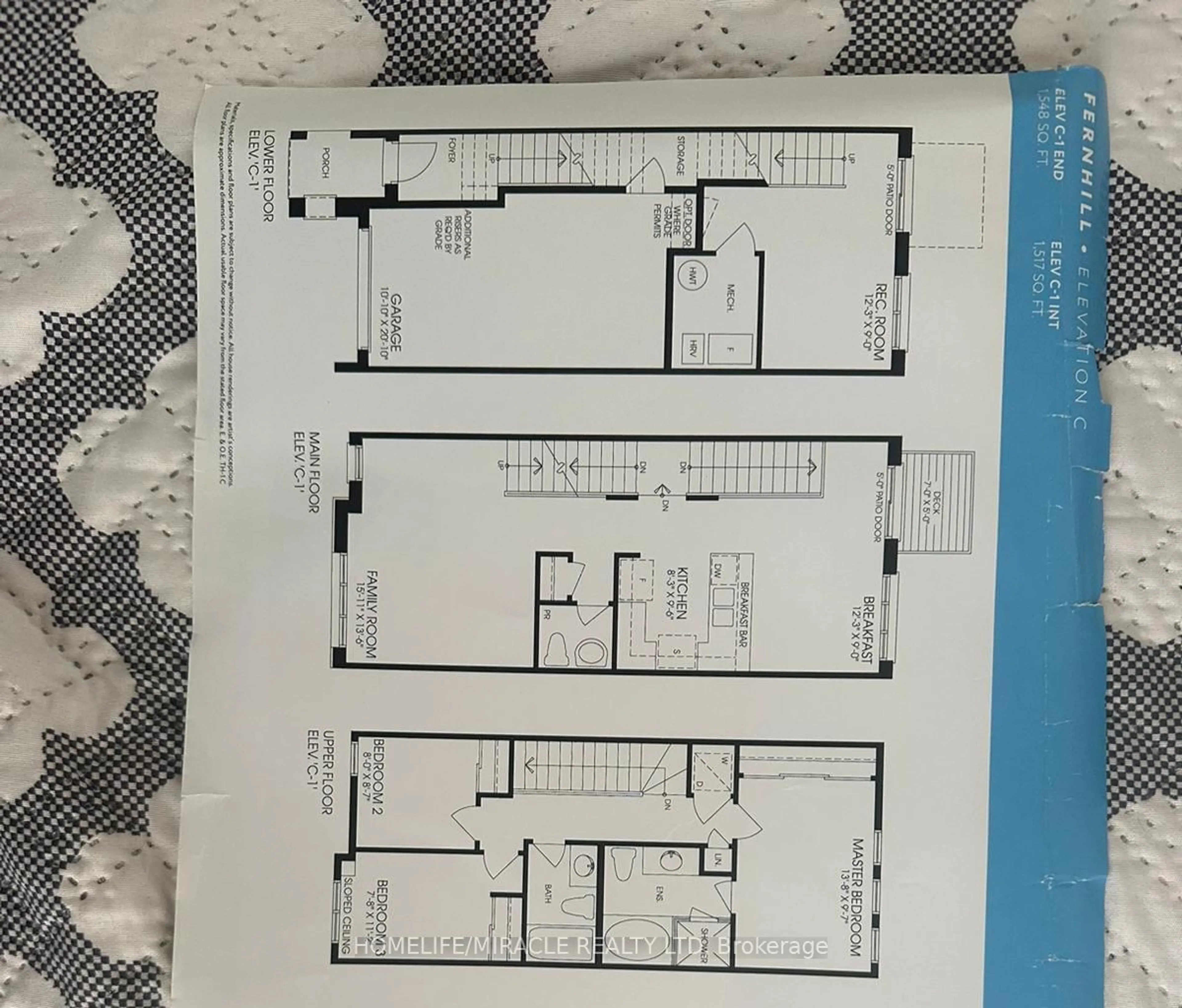 Floor plan for 2551 Earleville Path #129, Oshawa Ontario L1L 0P9