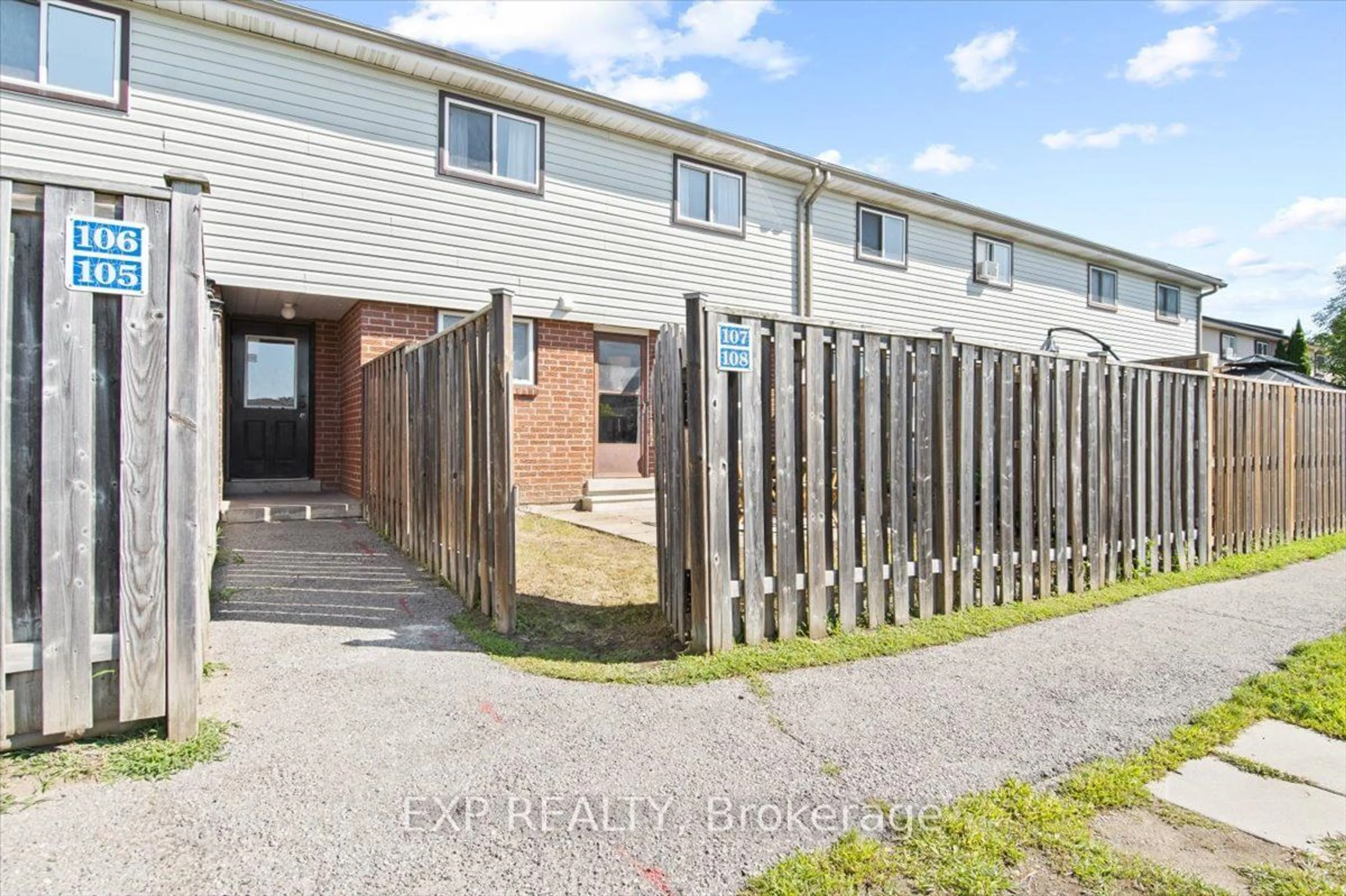 A pic from exterior of the house or condo for 120 Nonquon Rd #108, Oshawa Ontario L1G 7E6