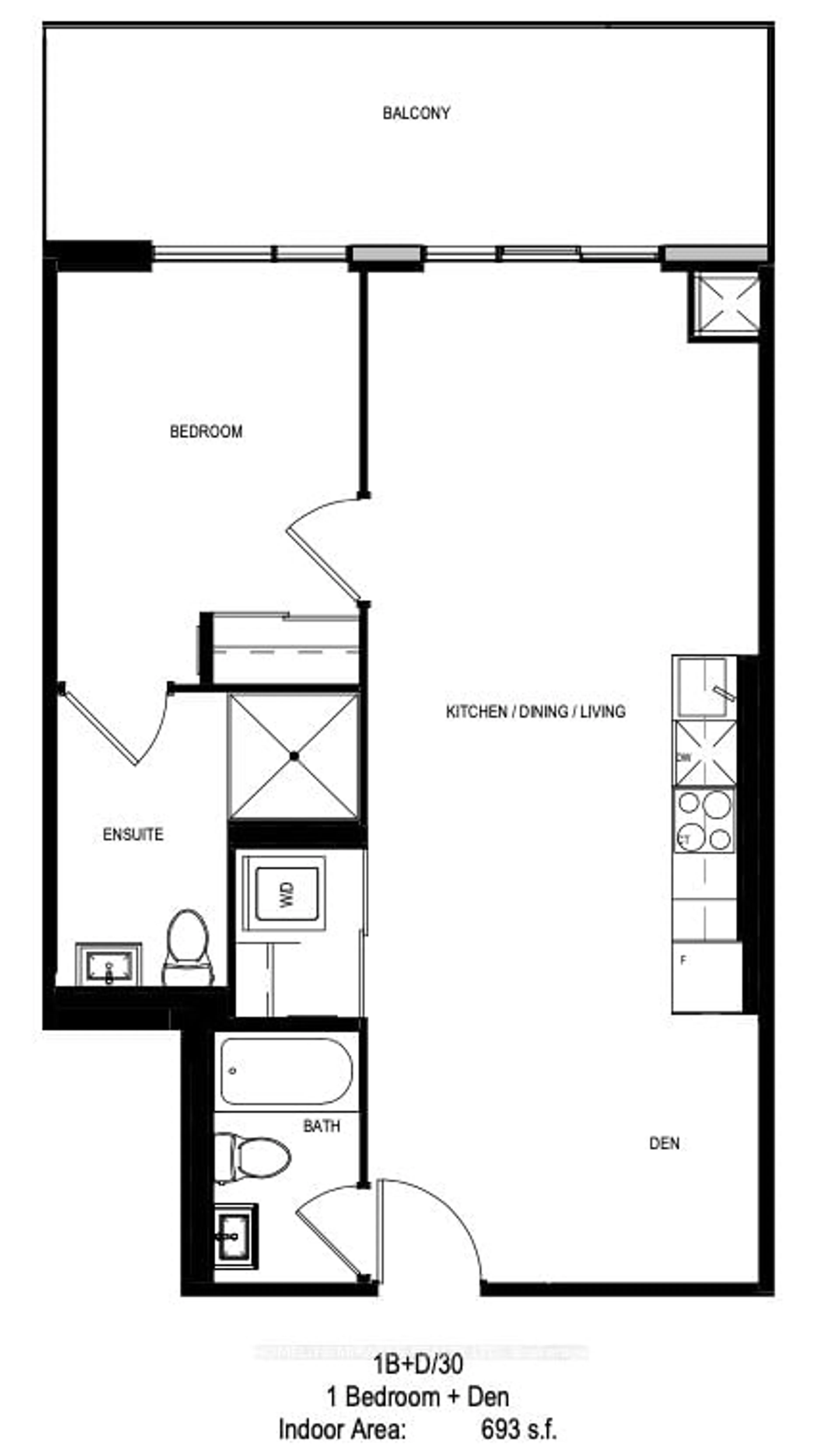 Floor plan for 2369 Danforth Ave #601, Toronto Ontario M4C 0B1