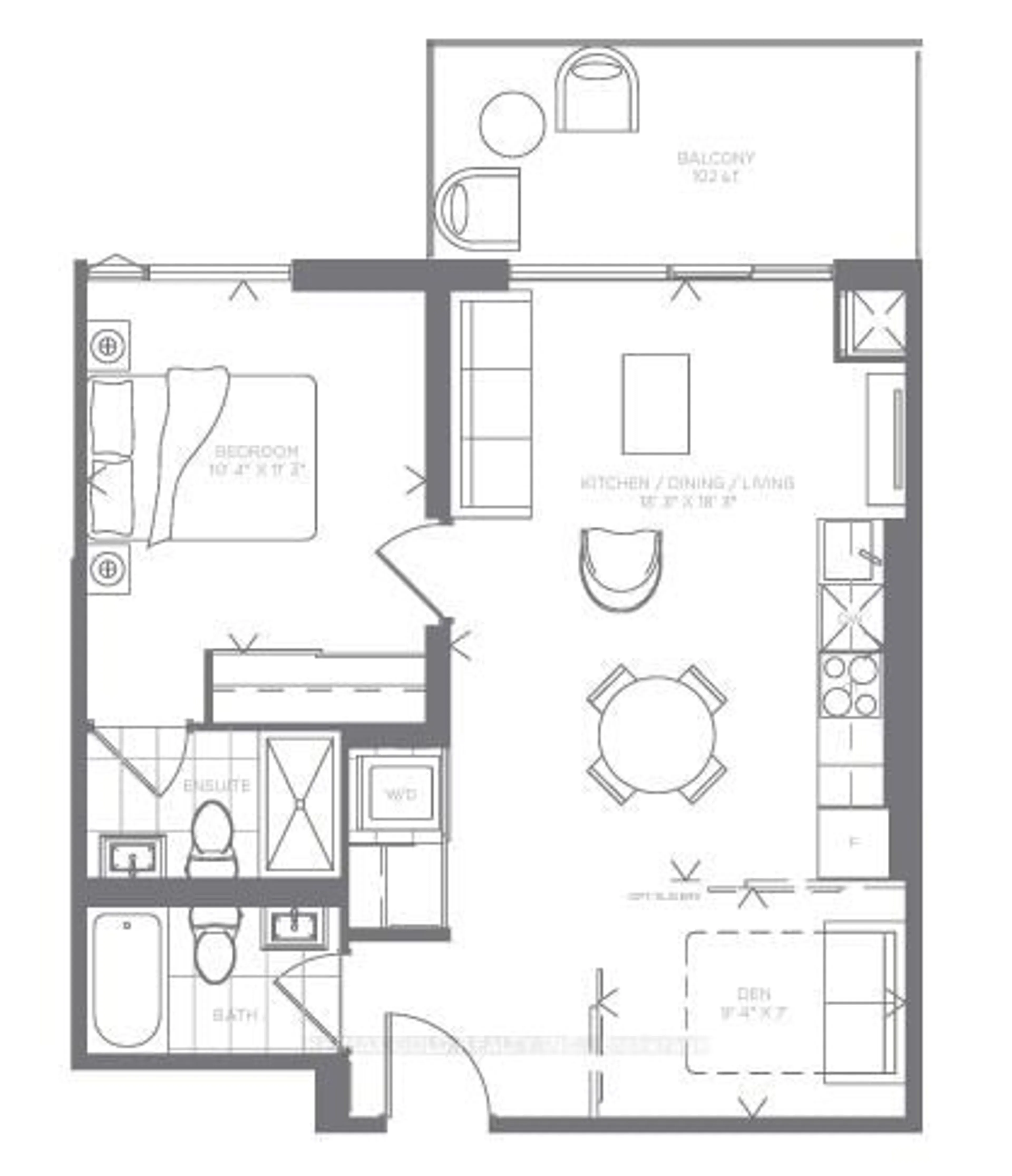 Floor plan for 2369 Danforth Ave #709, Toronto Ontario M4C 0B1