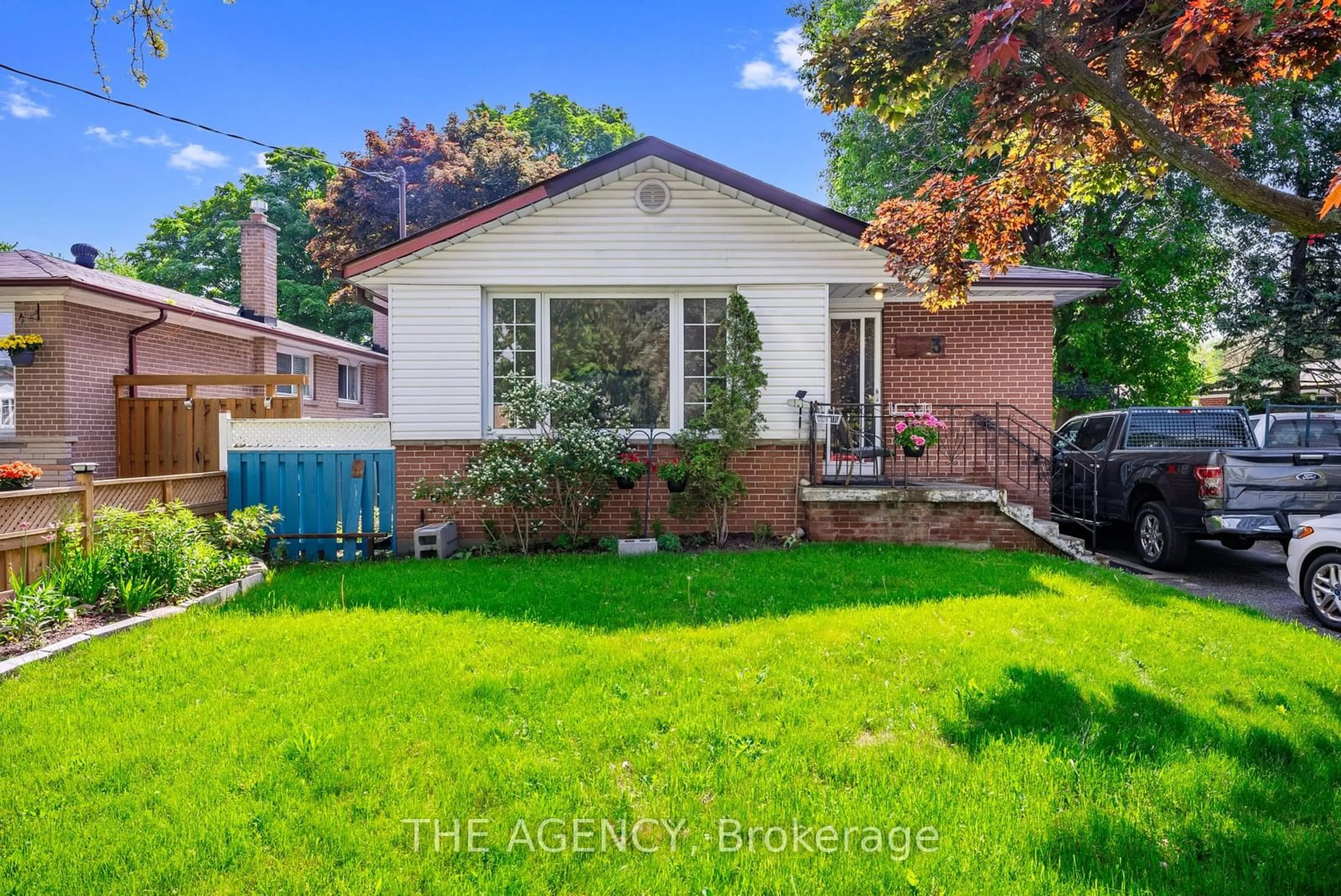 Frontside or backside of a home, the fenced backyard for 3 Shoreview Dr, Toronto Ontario M1E 3R1