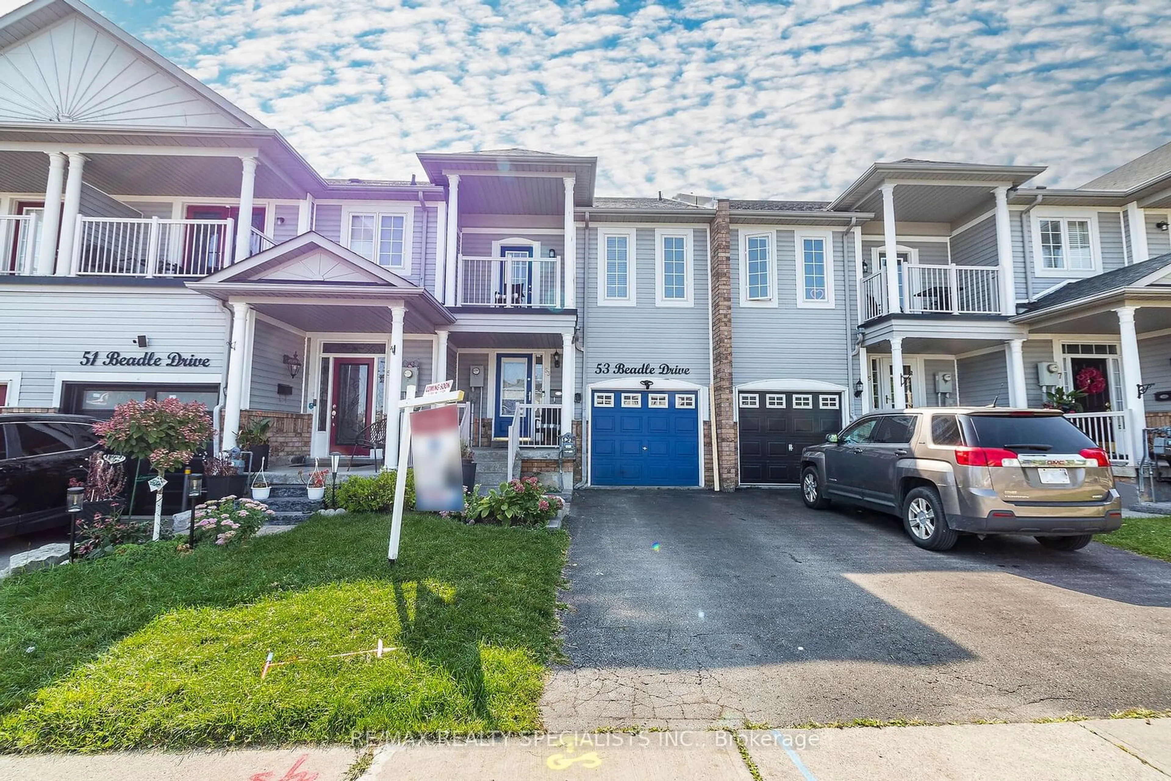 A pic from exterior of the house or condo, the street view for 53 Beadle Dr, Ajax Ontario L1S 7P1