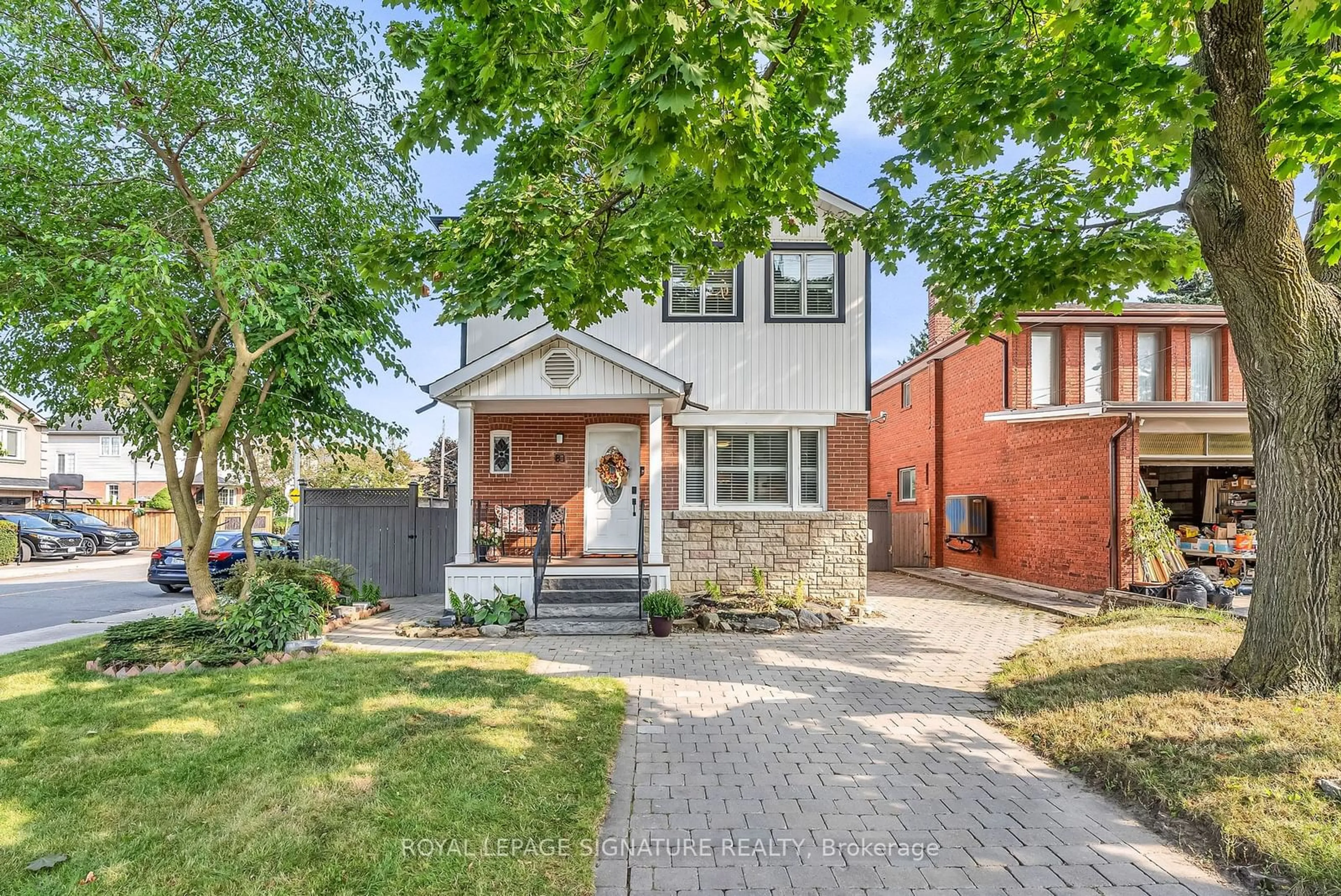 Home with brick exterior material for 81 Denvale Rd, Toronto Ontario M4B 3B3