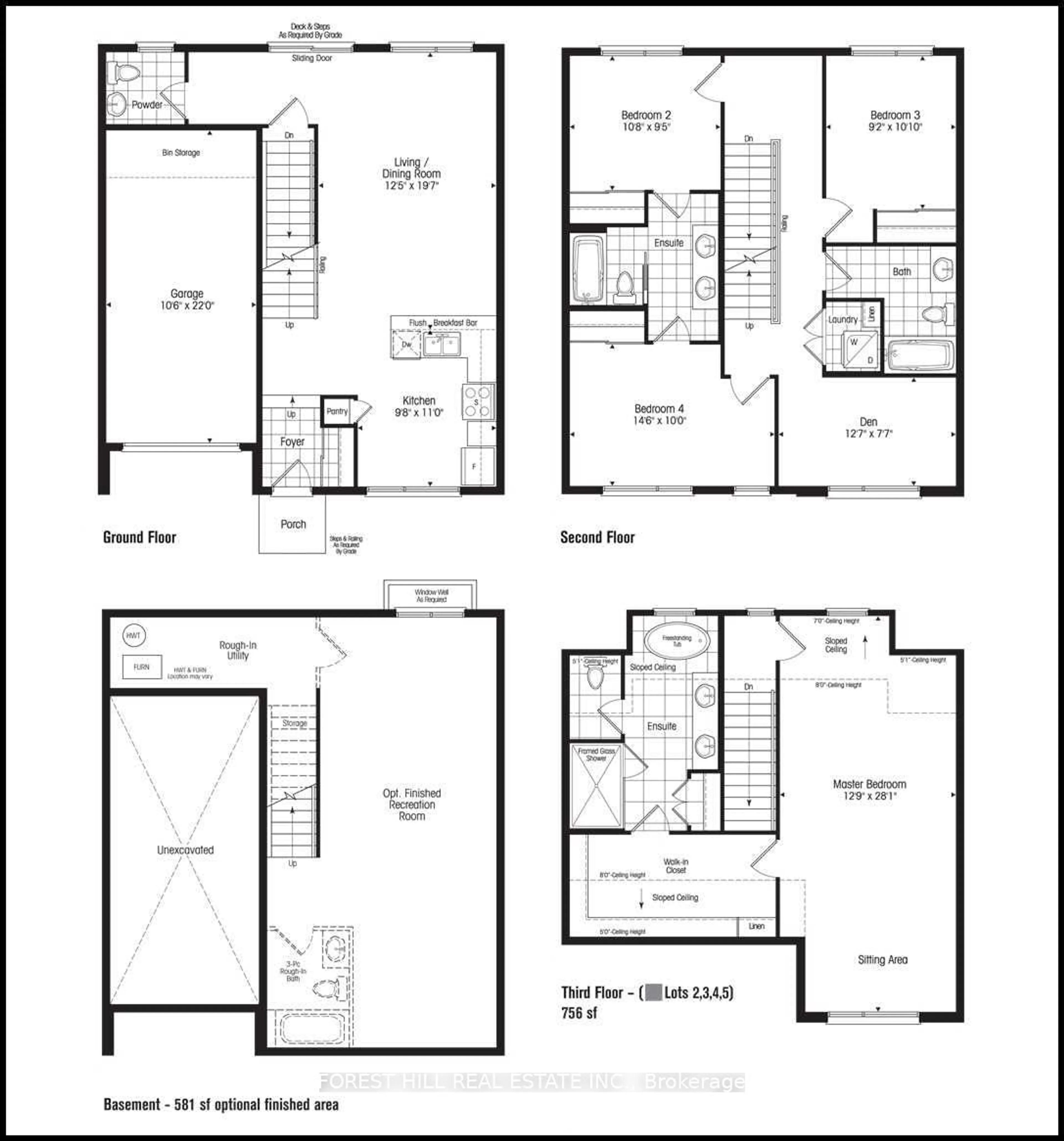 Floor plan for 35 Freemon Redmon Circ, Toronto Ontario M1R 0G3