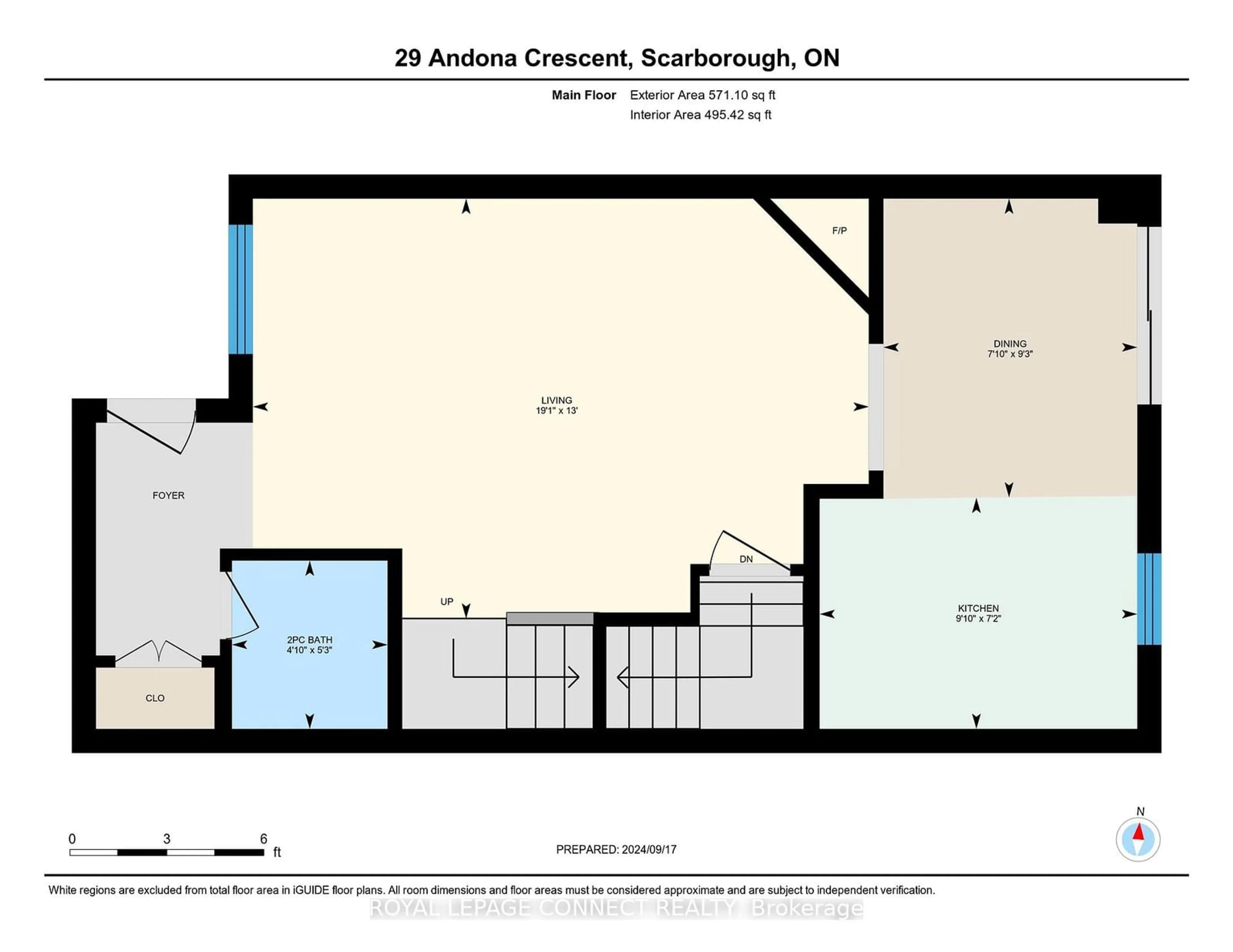 Floor plan for 29 Andona Cres, Toronto Ontario M1C 5J6