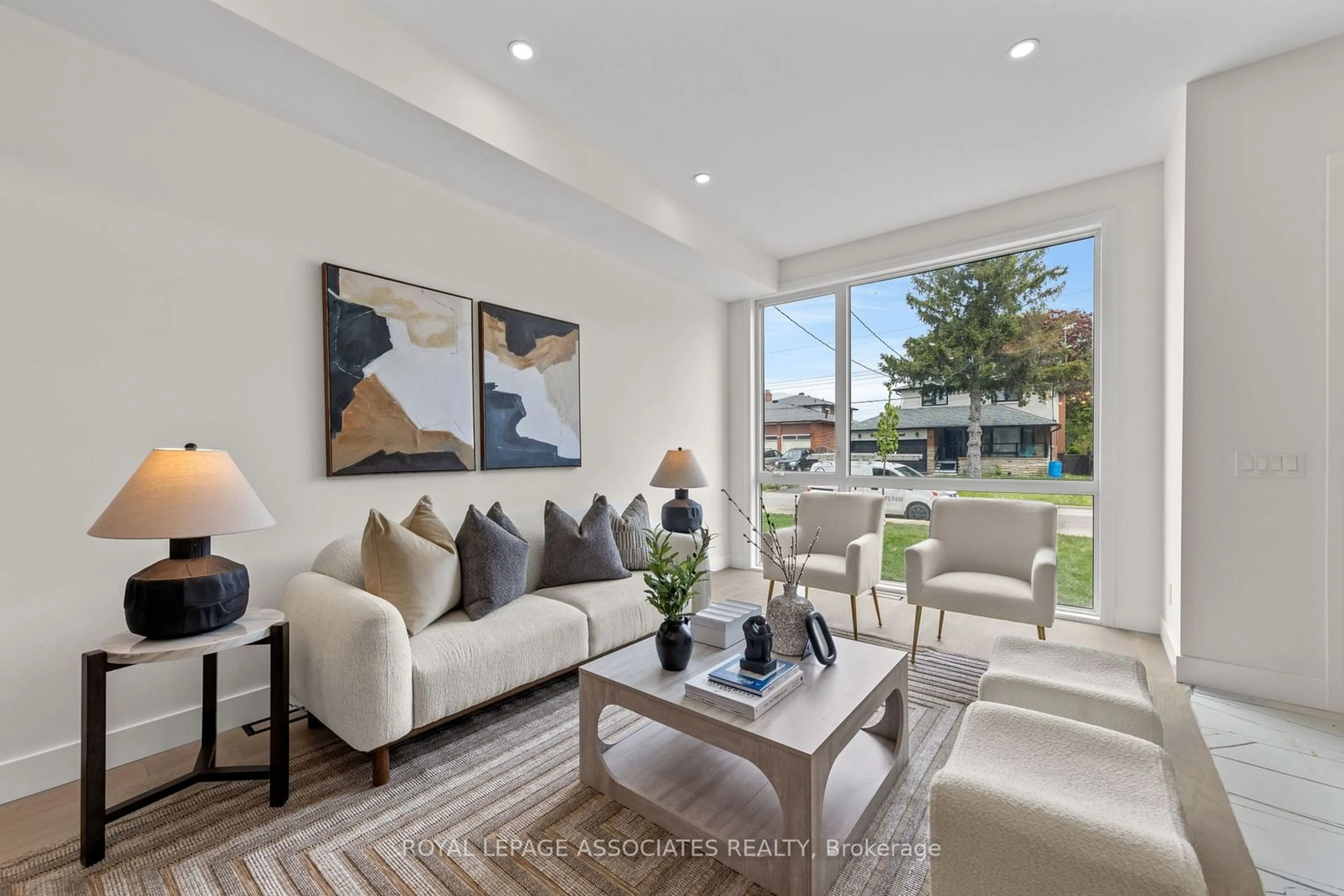 Living room, wood floors for 96 Bobmar Rd, Toronto Ontario M1C 1C9