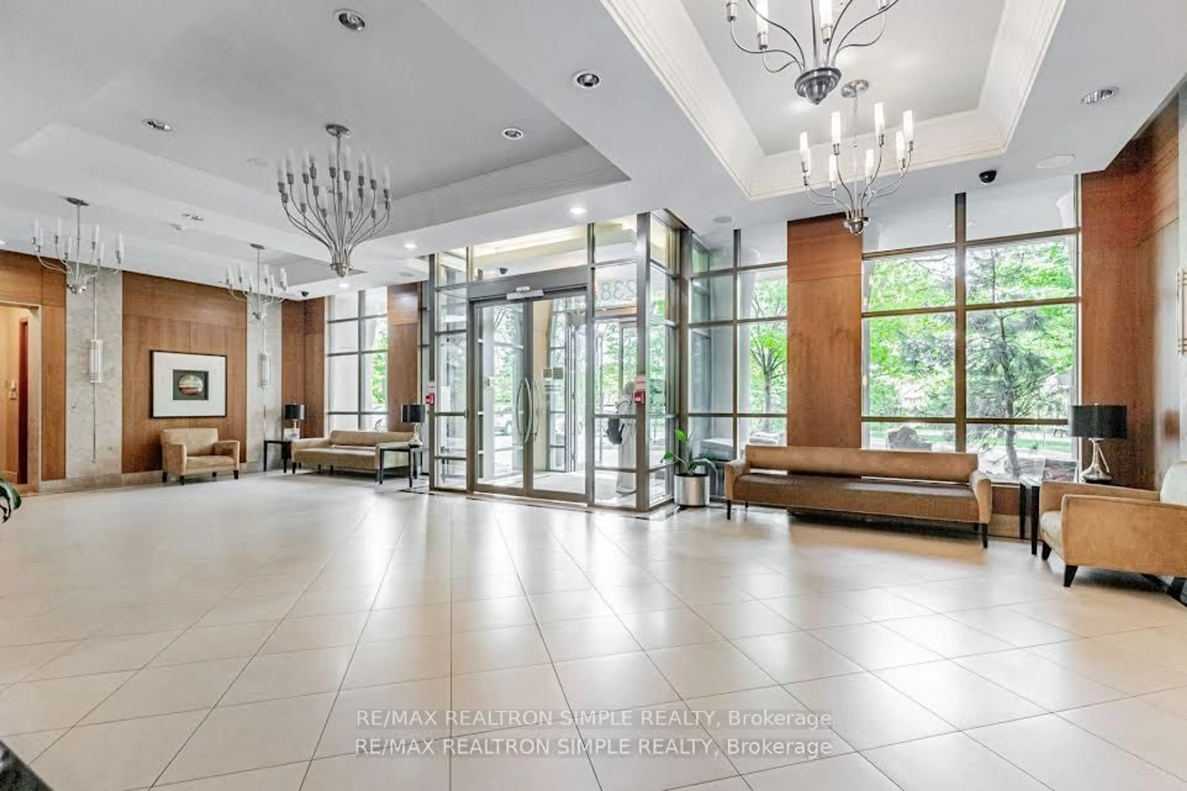 Indoor lobby, wood floors for 238 Bonis Ave #2725, Toronto Ontario M1T 3W7