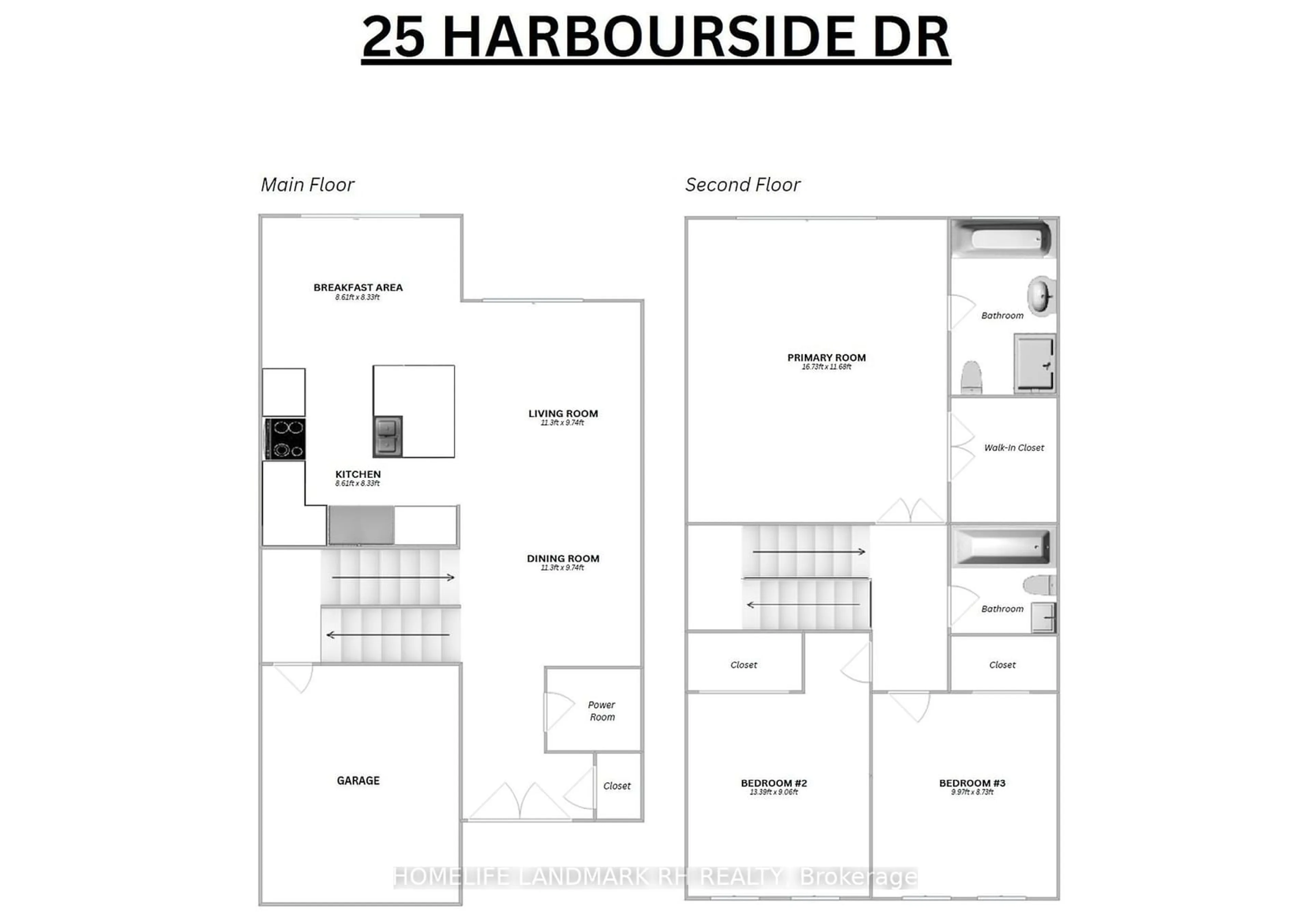 Floor plan for 25 Harbourside Dr, Whitby Ontario L1N 0H5