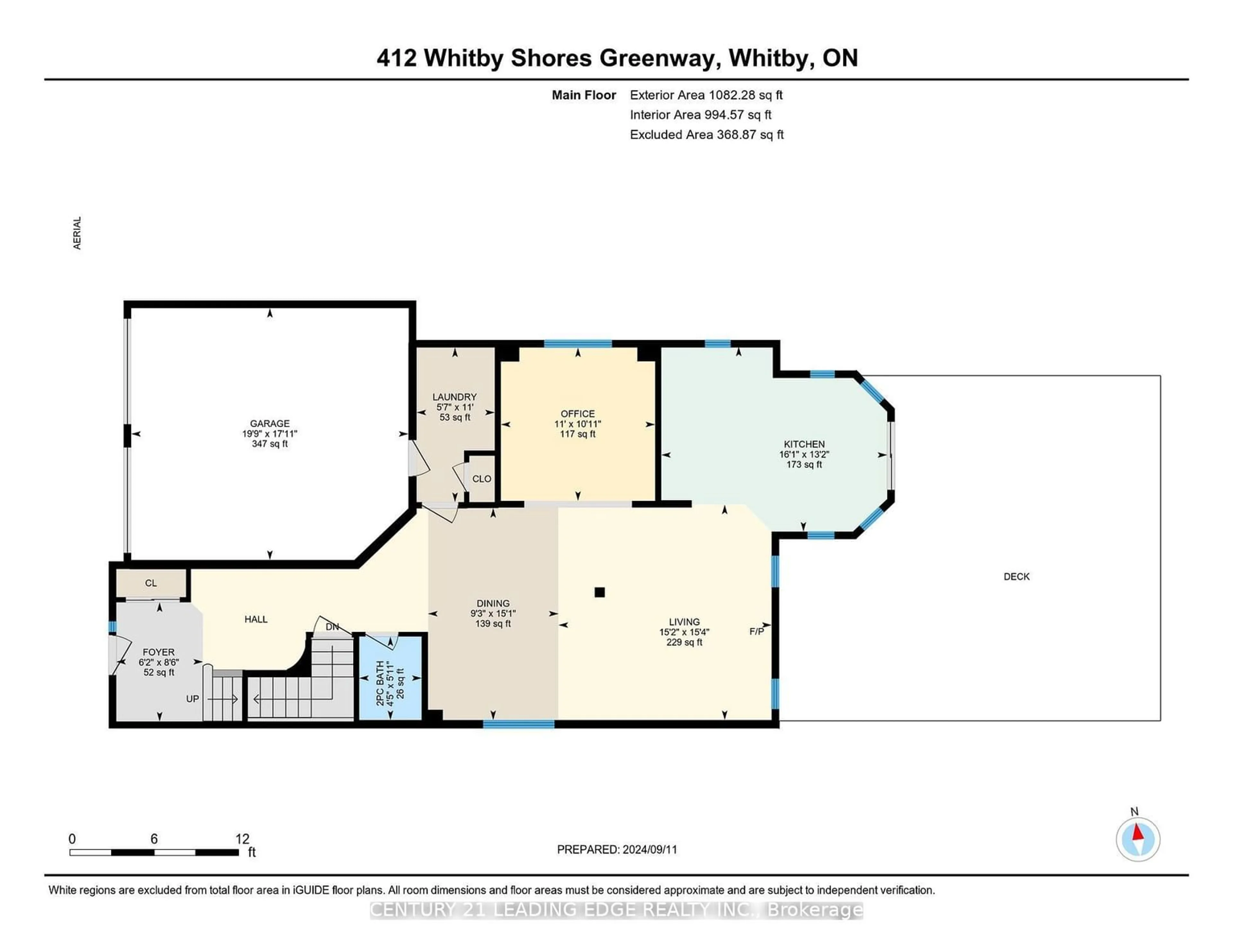 Floor plan for 412 Whitby Shores, Whitby Ontario L1N 9R5