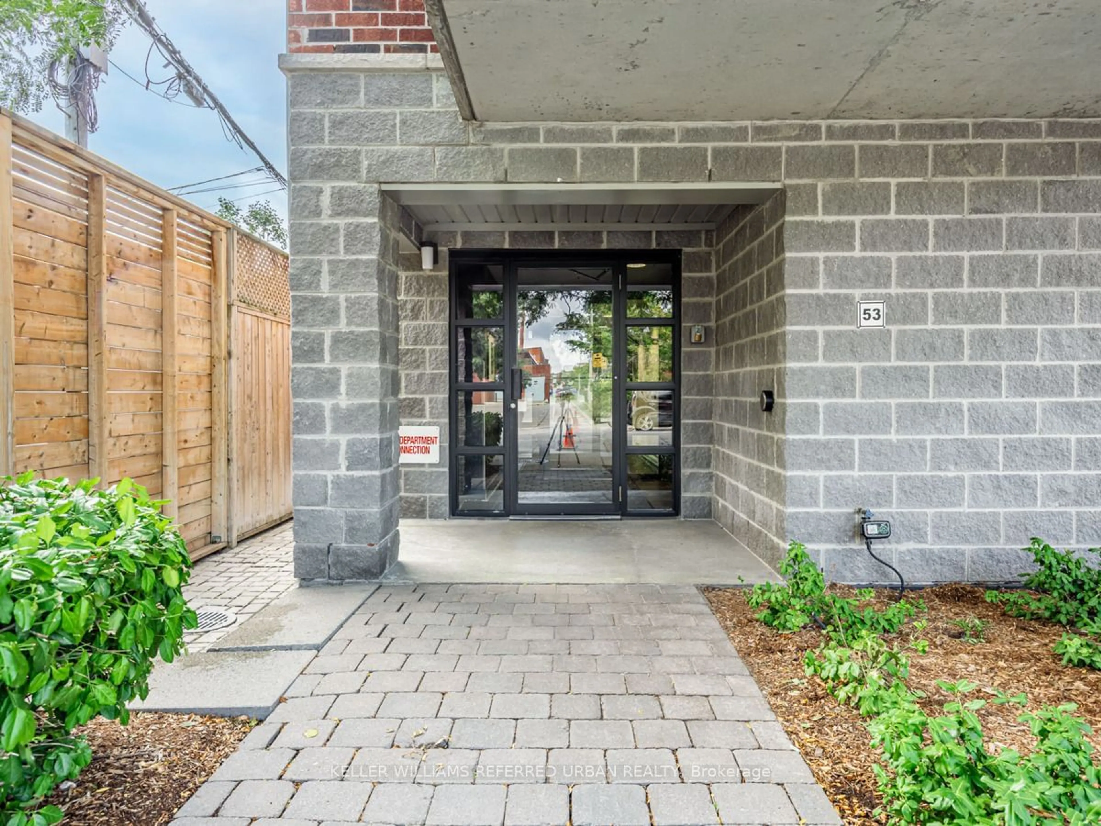 Home with brick exterior material for 53 Colgate Ave #205, Toronto Ontario M4M 1N6