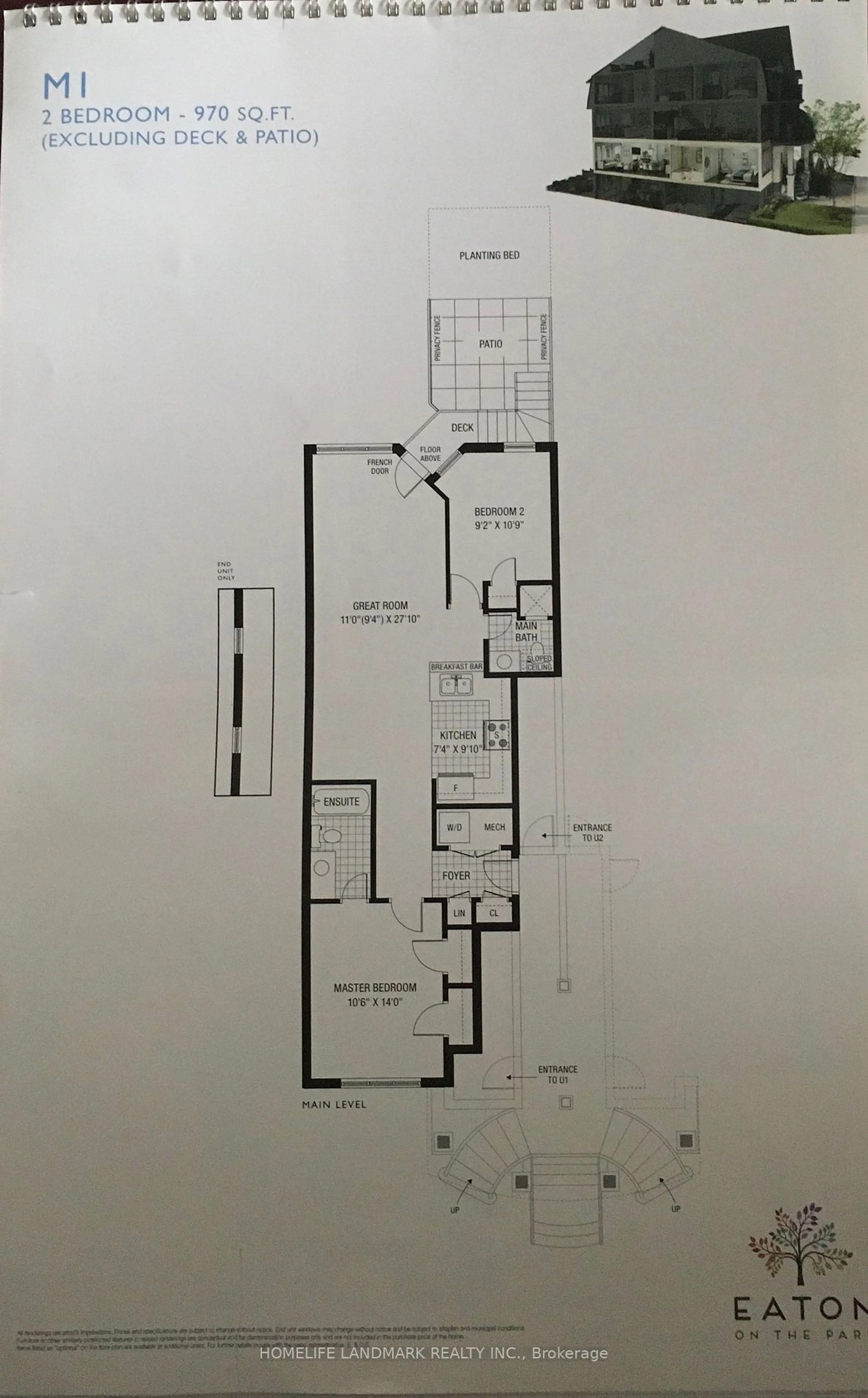 Floor plan for 13 Eaton Park Lane #26, Toronto Ontario M1W 0A5