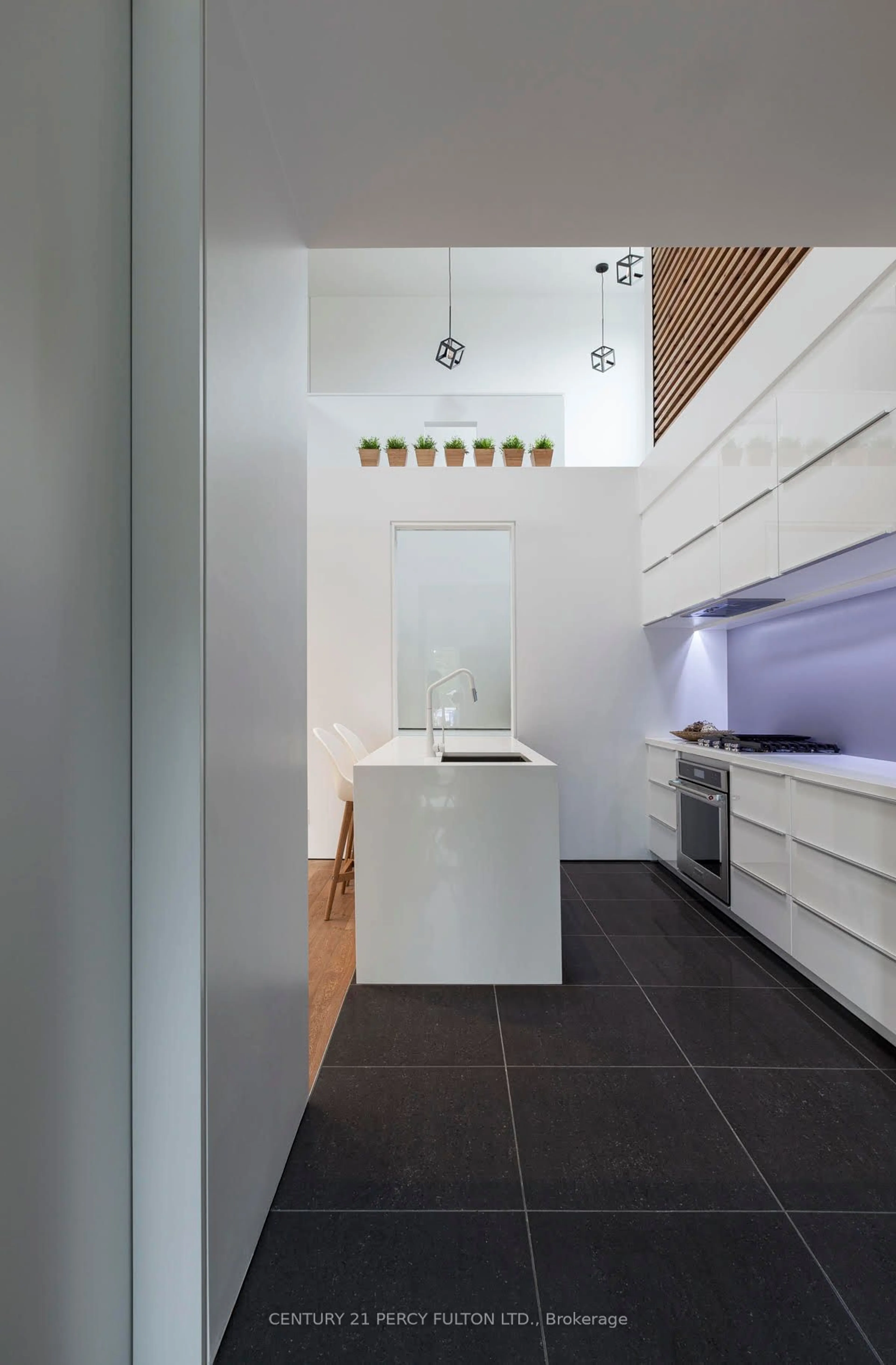 Contemporary kitchen, ceramic floors for 33 Graylee Ave, Toronto Ontario M1J 1M7