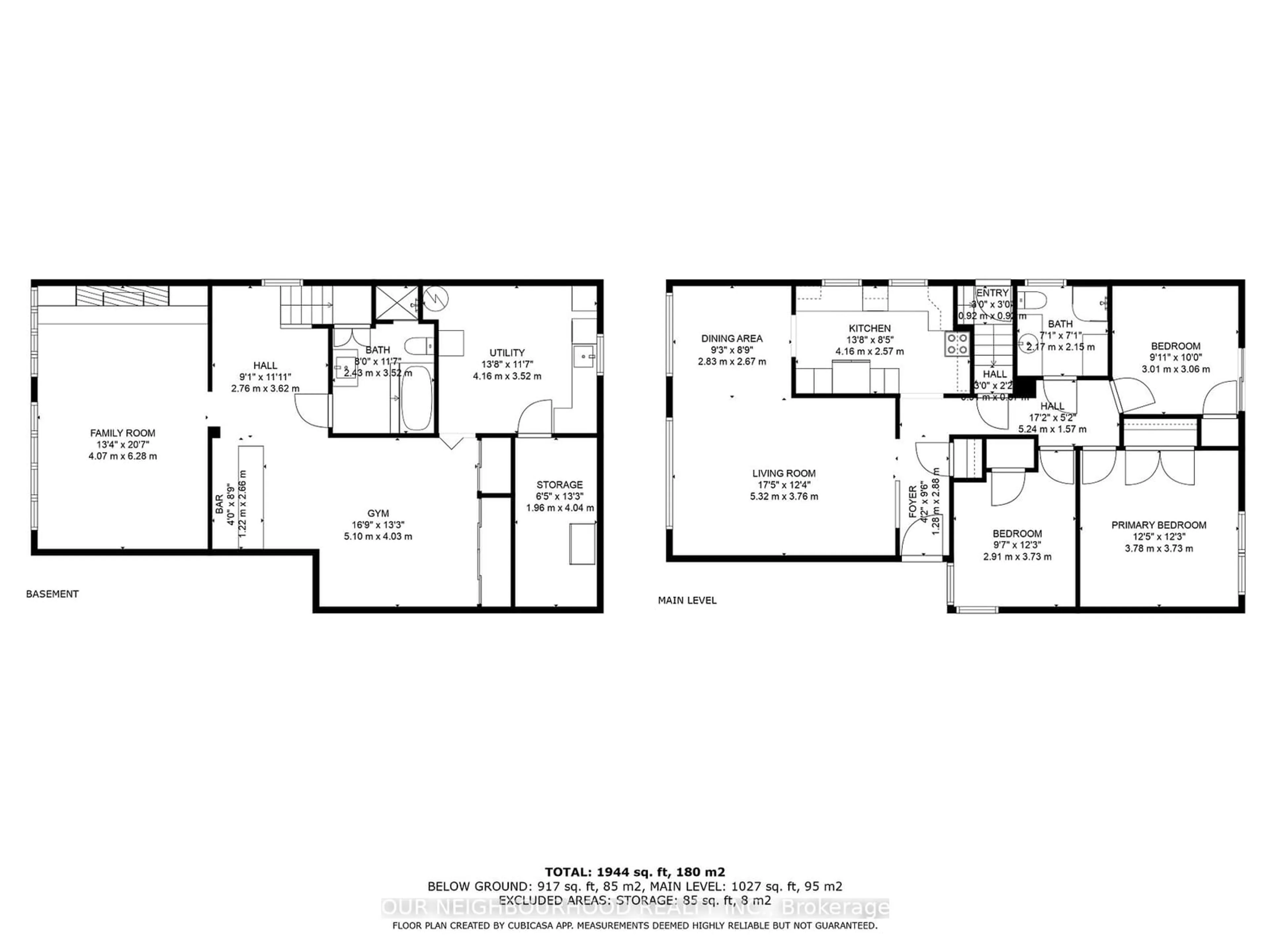 Floor plan for 17 Durrington Cres, Toronto Ontario M1P 4G4