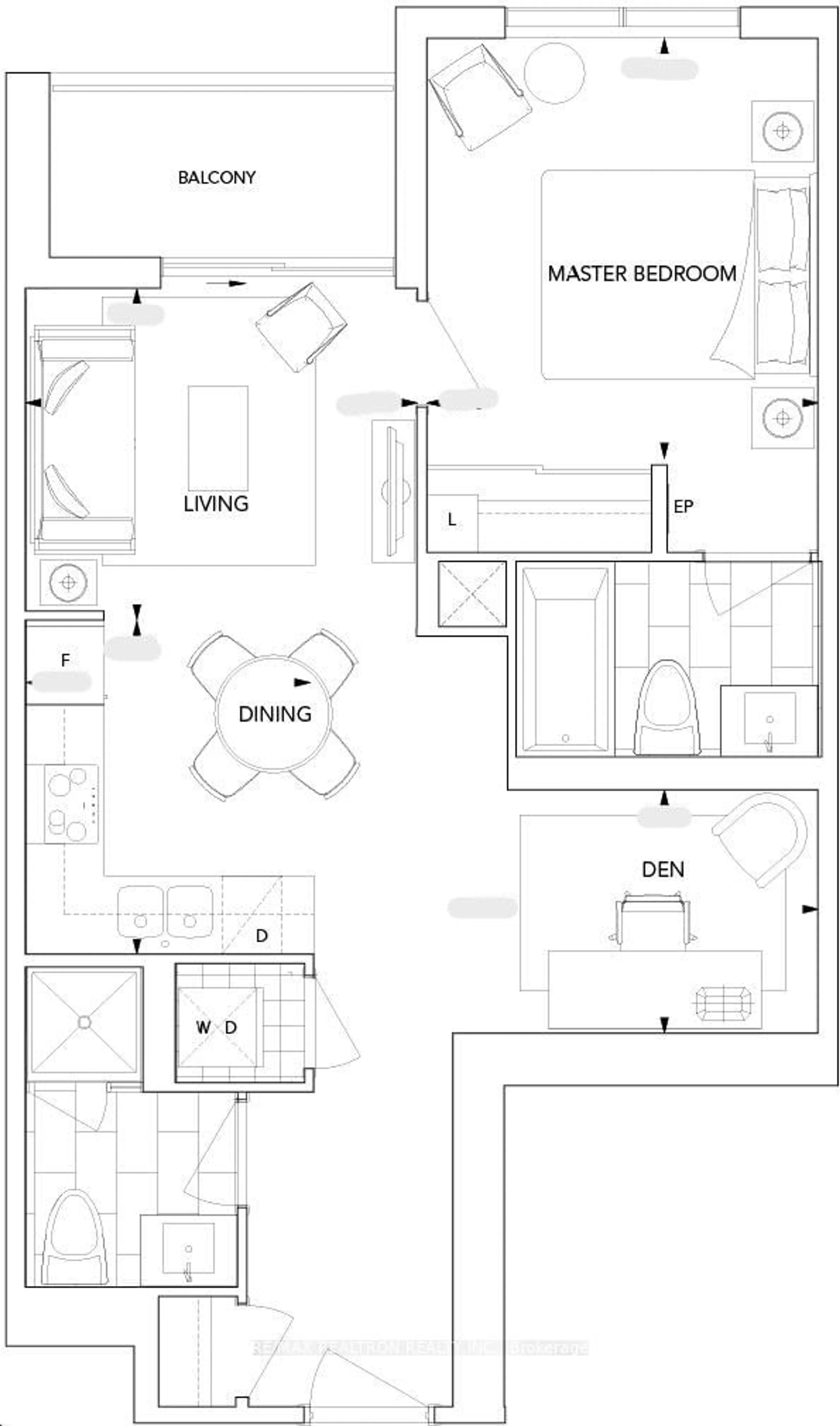 Floor plan for 275 Village Green Sq #1115, Toronto Ontario M1S 0L8