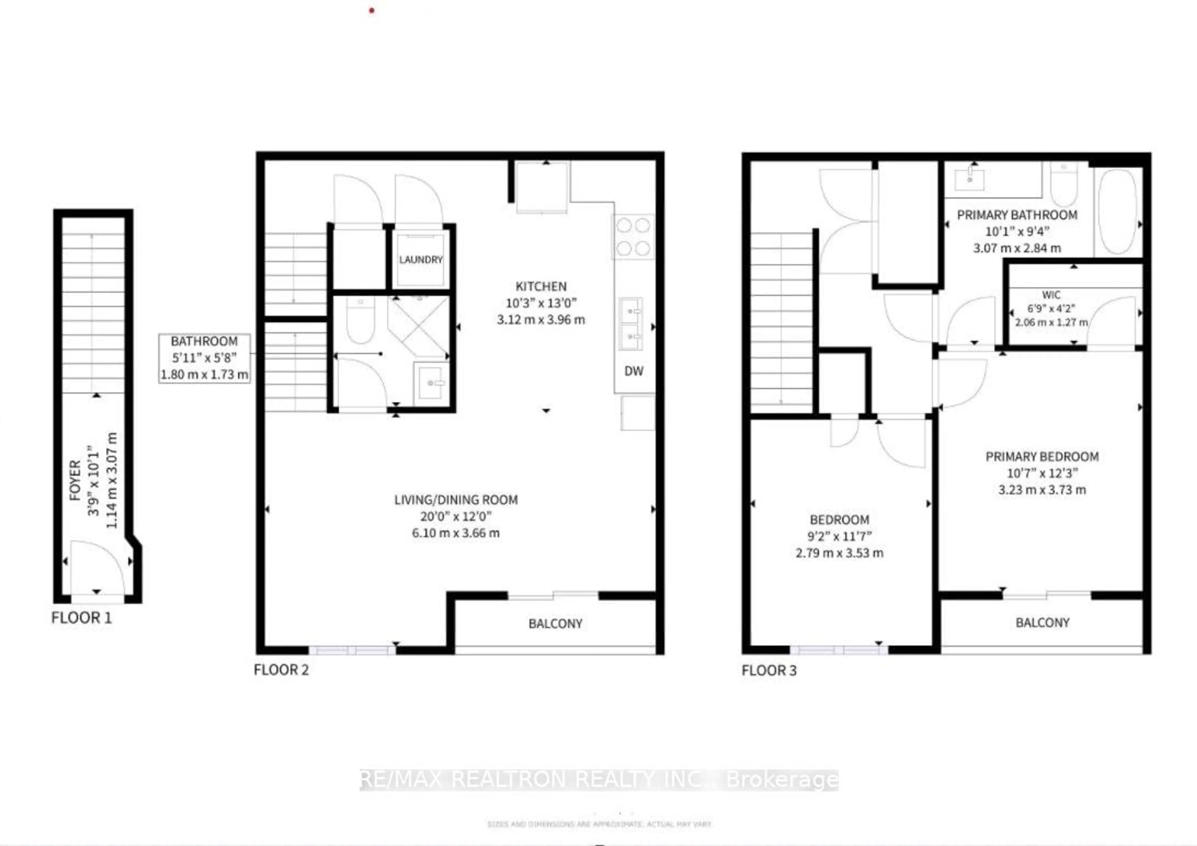 Floor plan for 1483 Birchmount Rd #304, Toronto Ontario M1P 2G4