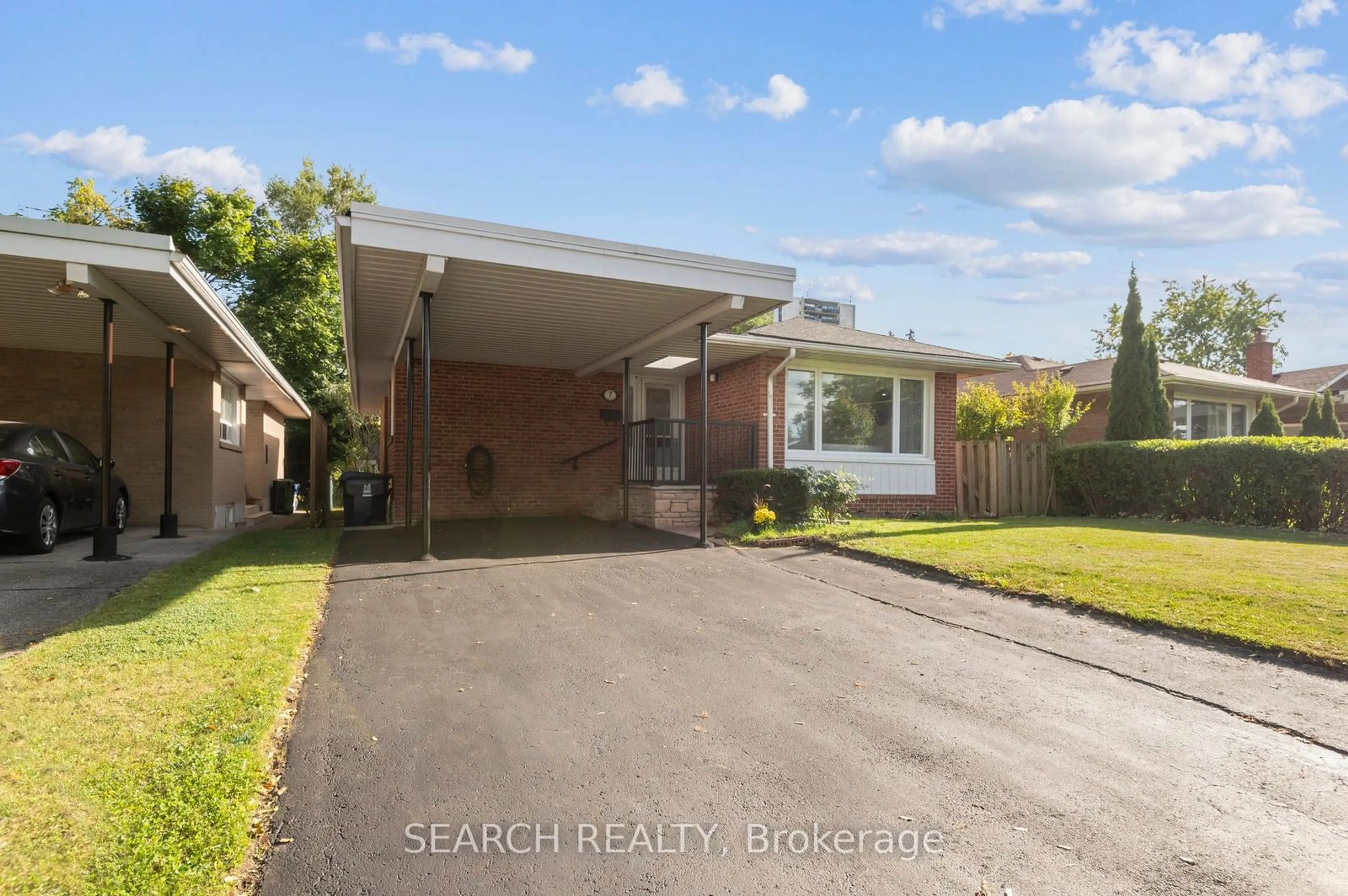 Frontside or backside of a home, the fenced backyard for 7 Garrick Rd, Toronto Ontario M1M 1S6